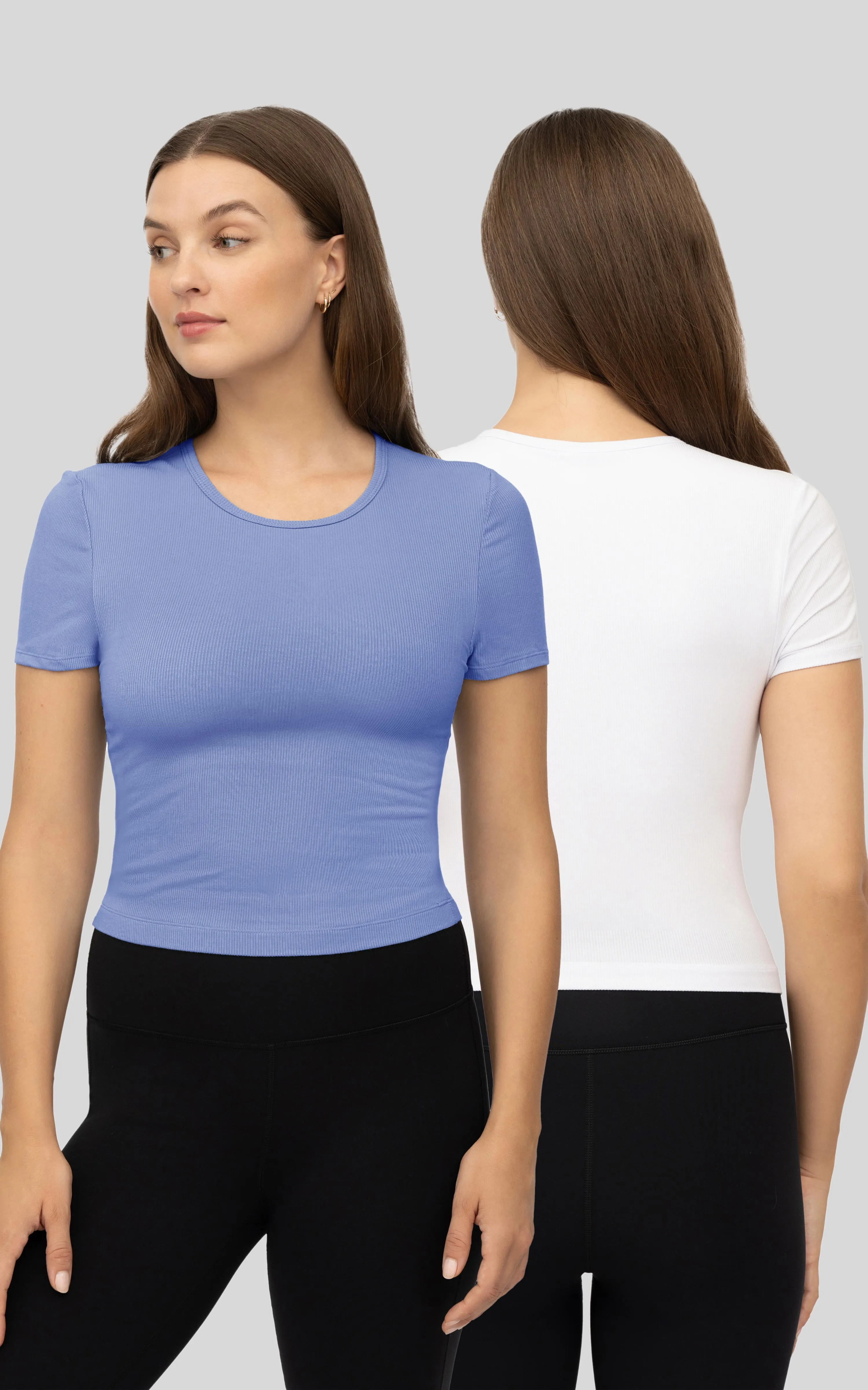 2 PK Heavenly Rib Short Sleeve Shirt