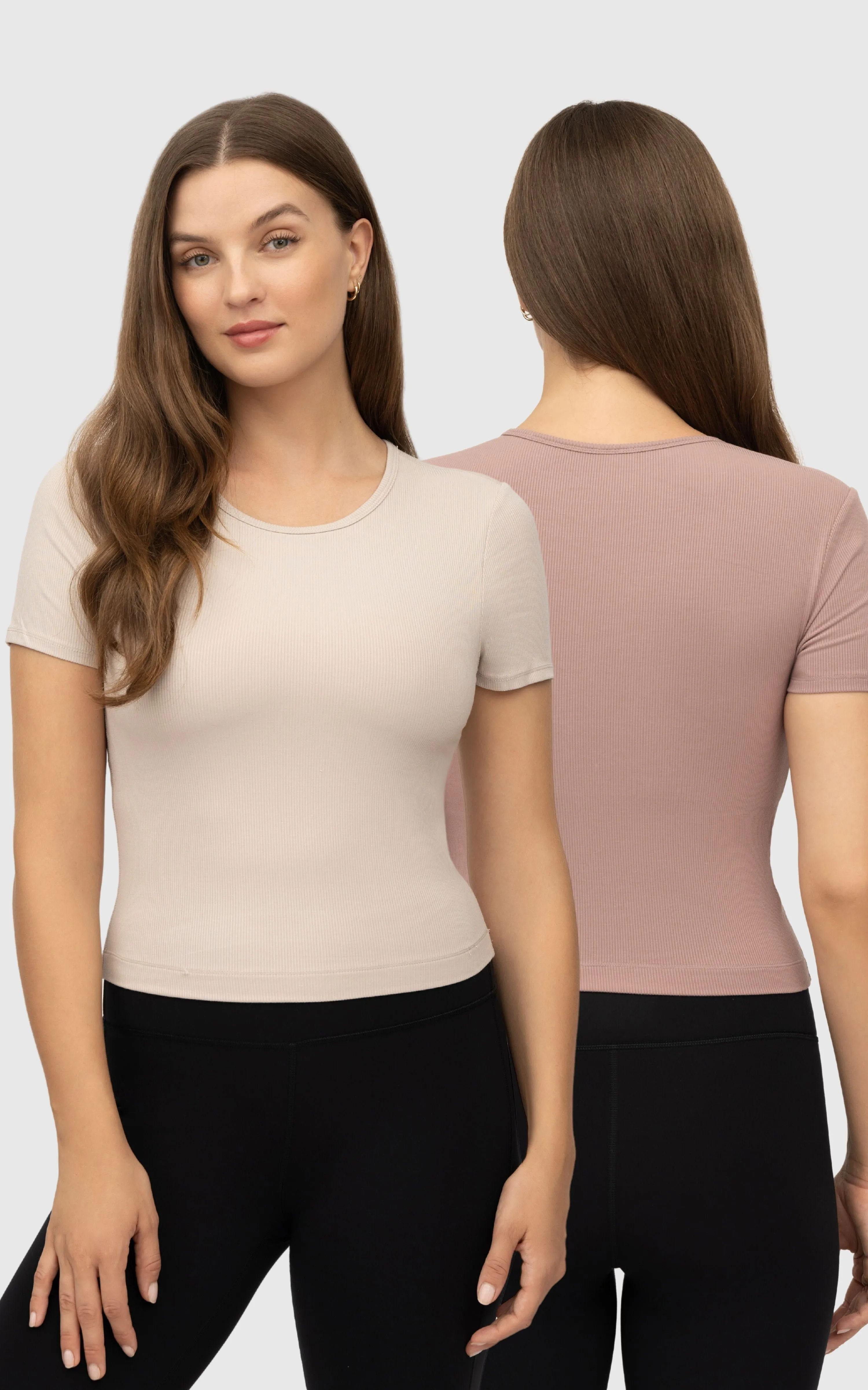 2 PK Heavenly Rib Short Sleeve Shirt