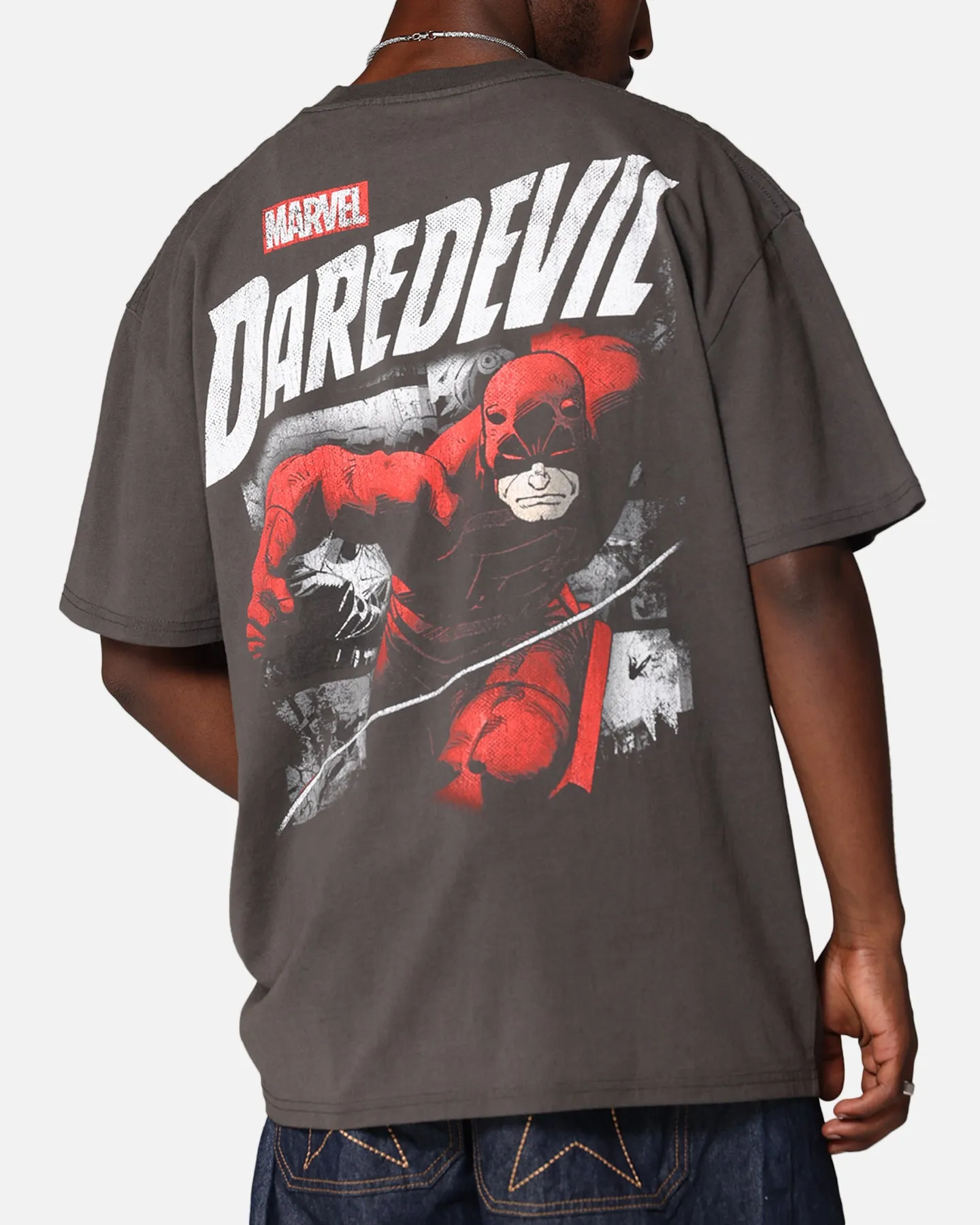 American Thrift Marvel Daredevil Poster Heavy T-Shirt Black Wash