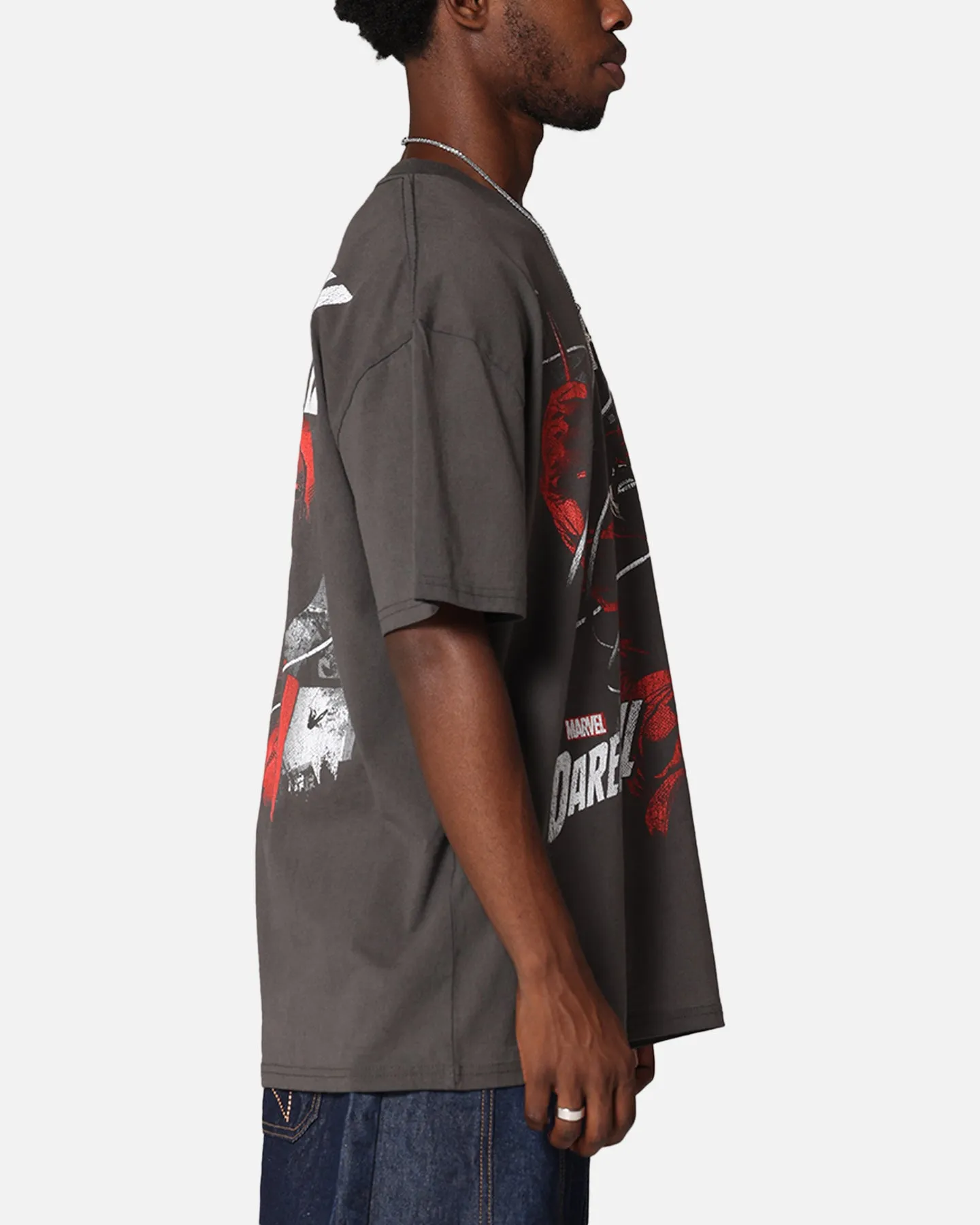 American Thrift Marvel Daredevil Poster Heavy T-Shirt Black Wash