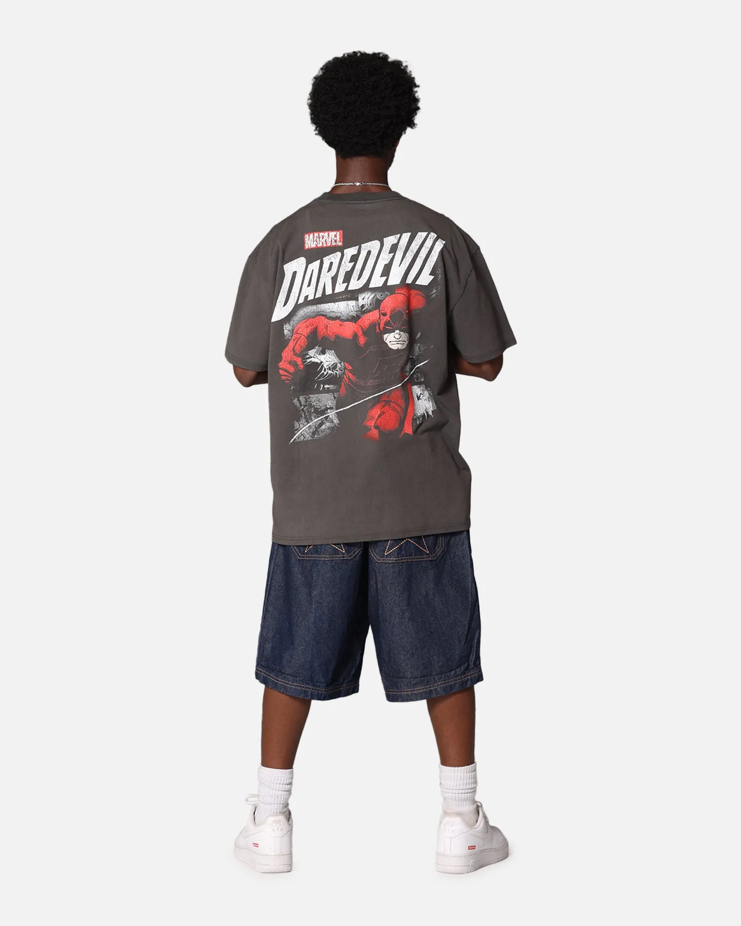 American Thrift Marvel Daredevil Poster Heavy T-Shirt Black Wash
