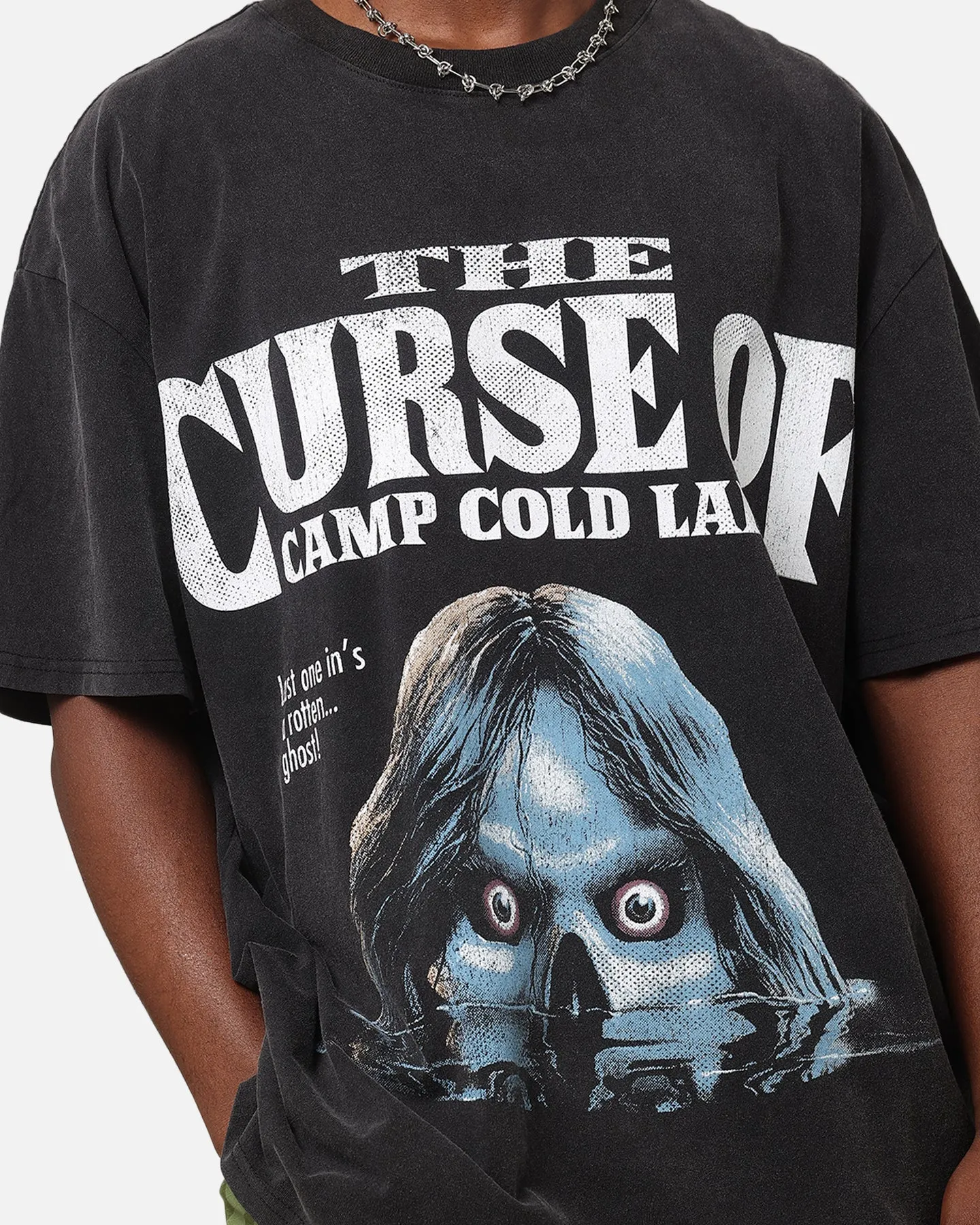 American Thrift X Goosebumps Cold Lake Heavy T-Shirt Vintage Black