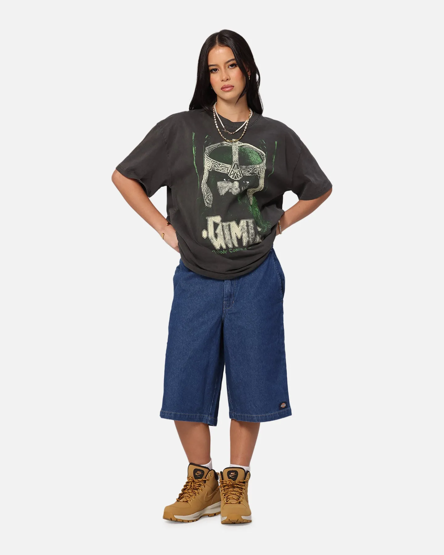 American Thrift X Lord Of The Rings Gimli Toss Heavy T-Shirt Black Wash