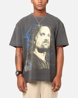 American Thrift X The Lord Of The Ring Aragorn Heavy T-Shirt Black Wash