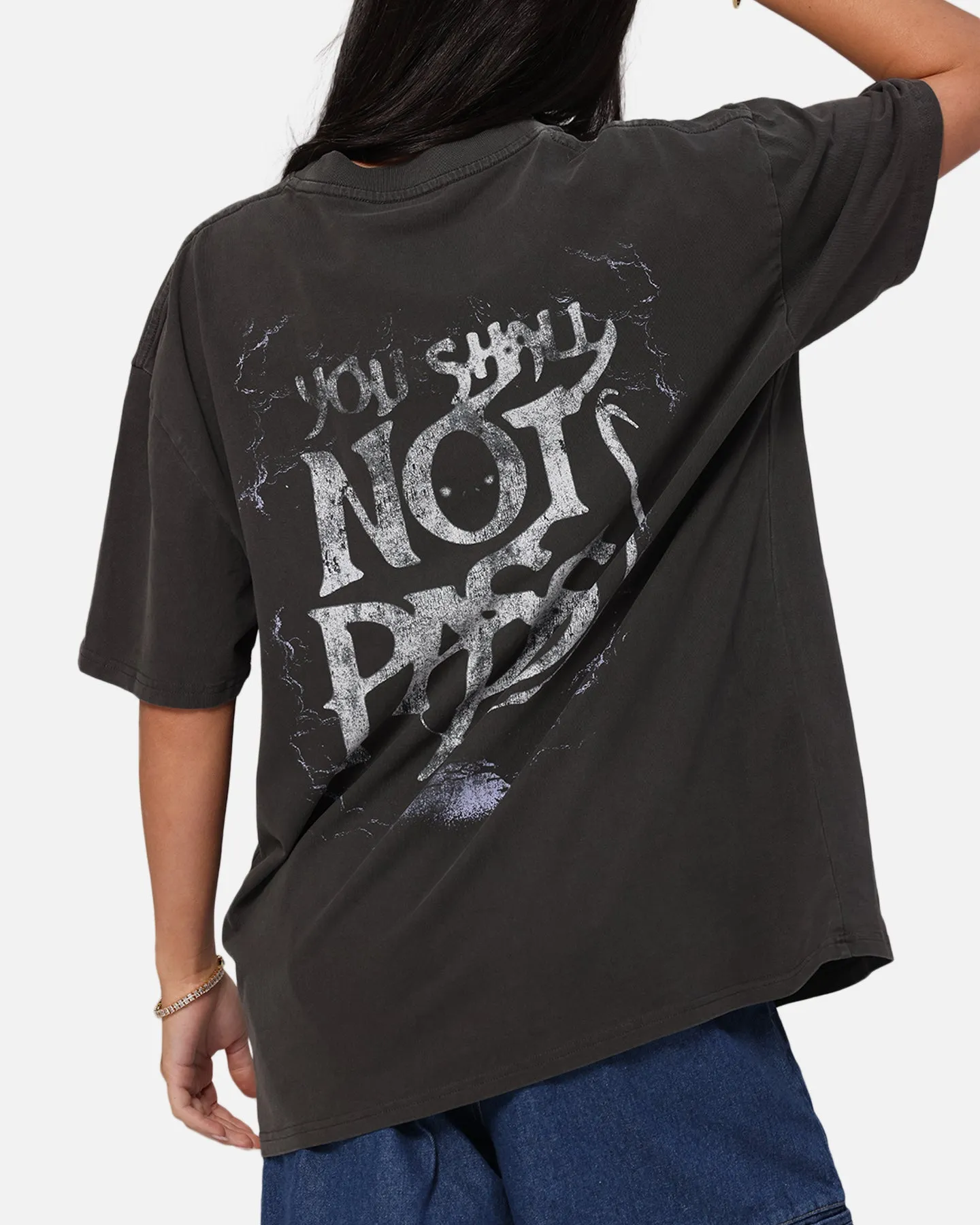 American Thrift X The Lord Of The Rings Gandalf Heavy T-Shirt Black Wash