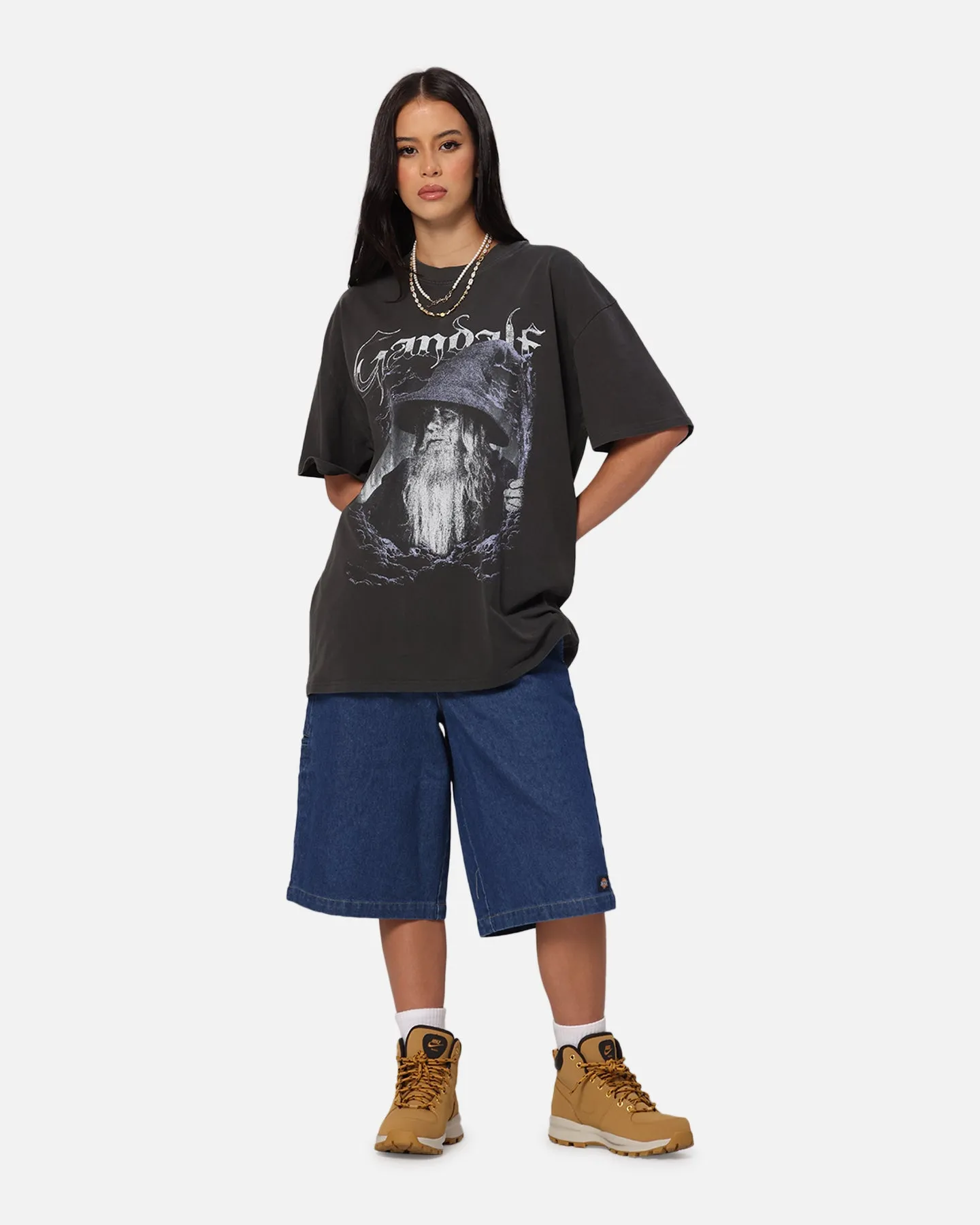 American Thrift X The Lord Of The Rings Gandalf Heavy T-Shirt Black Wash