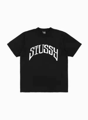 Arched Pigment Dyed Tee Black