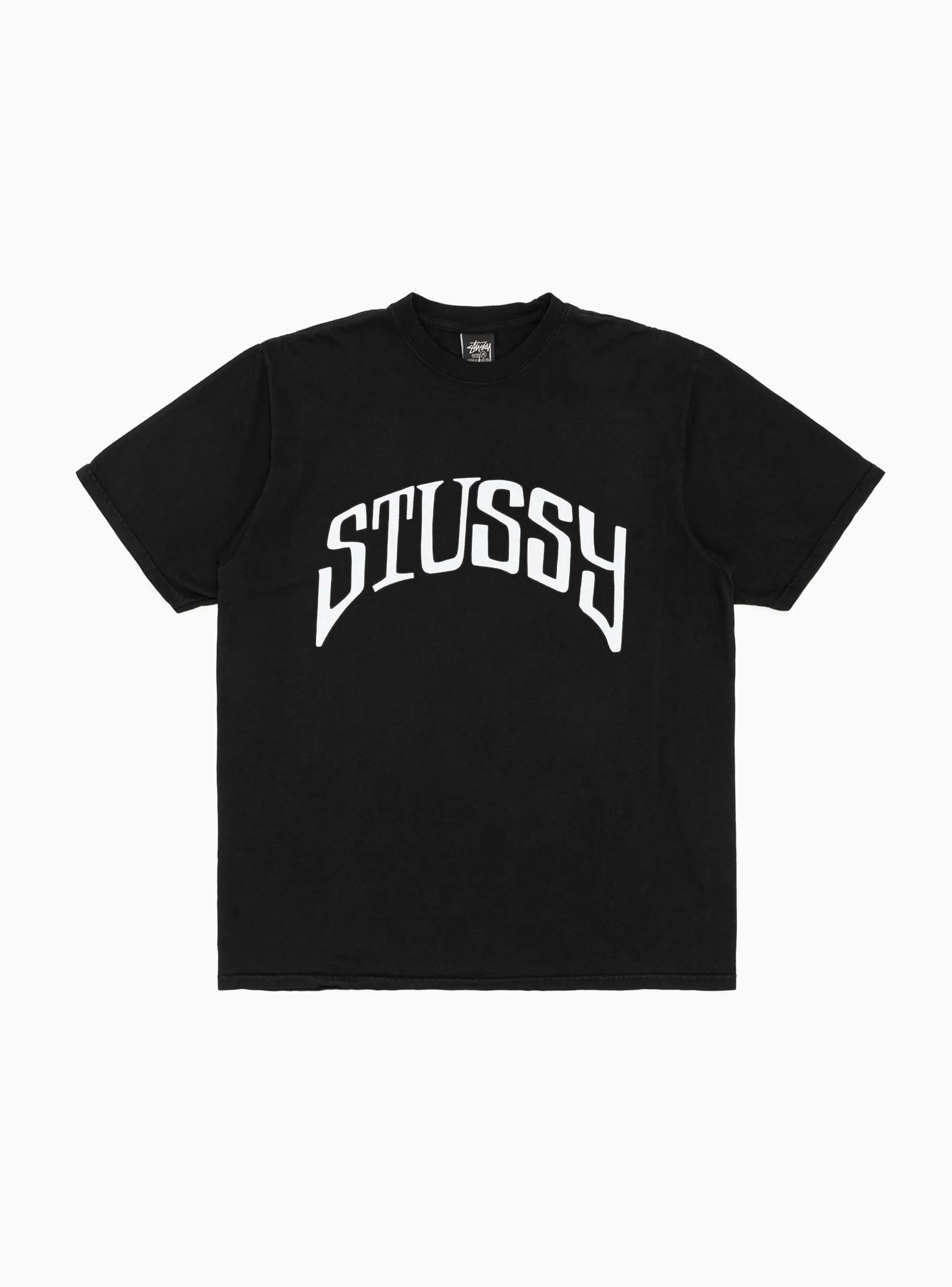 Arched Pigment Dyed Tee Black