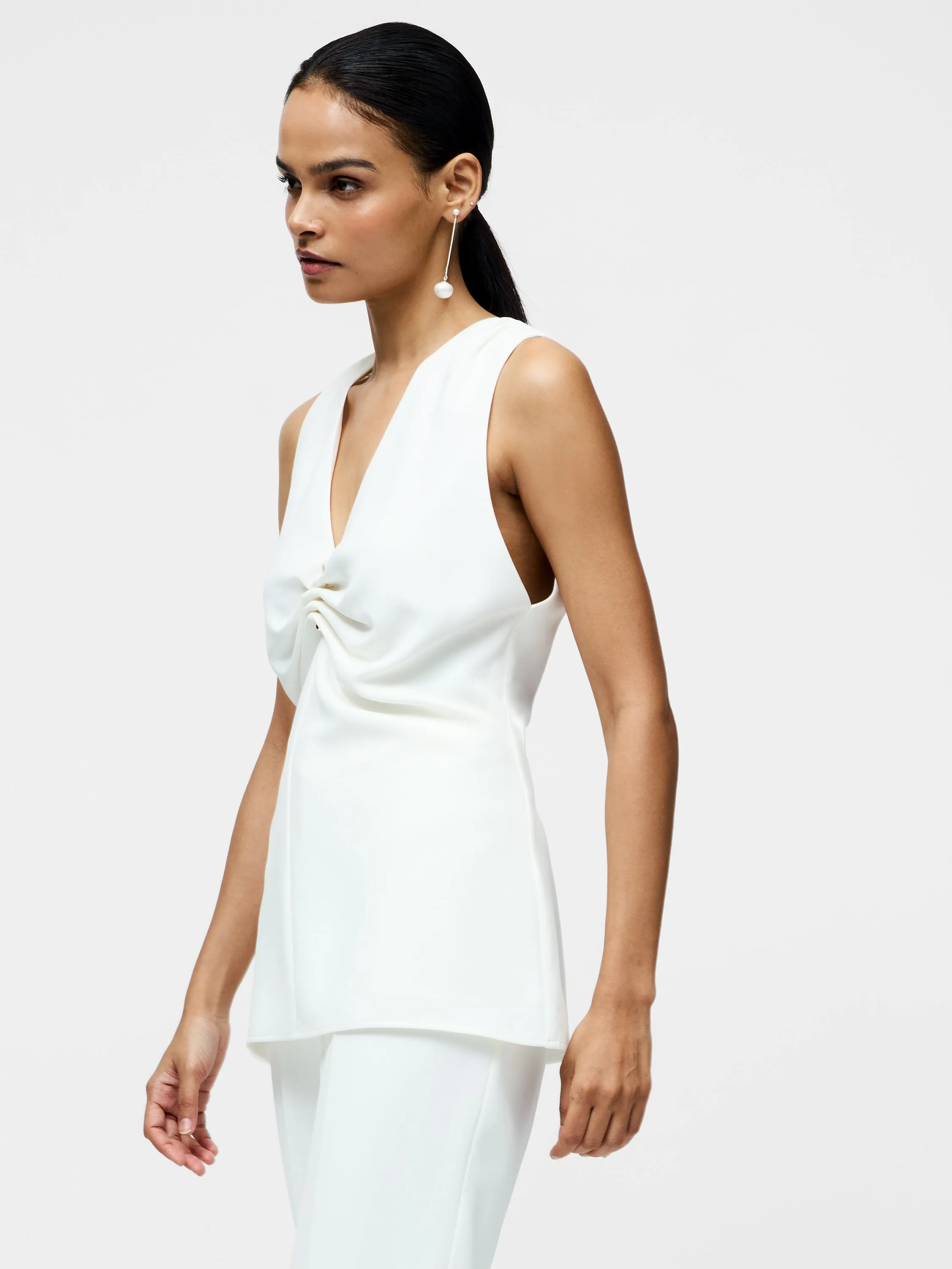 Arlette Sleeveless V Neck Top