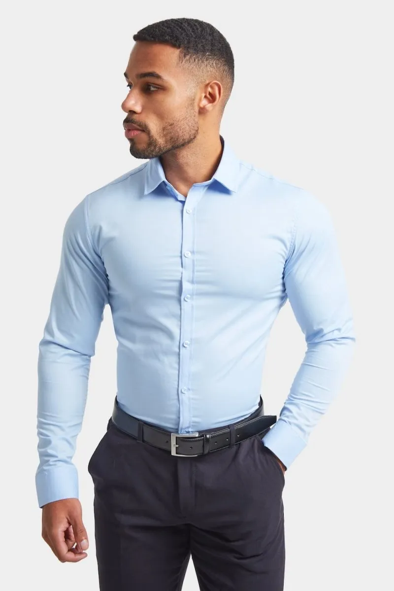 Athletic Fit Dress Shirt in Light Blue