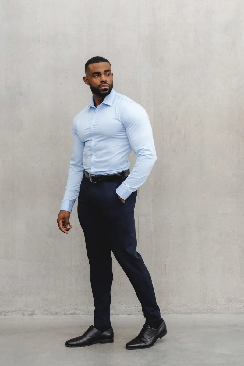Athletic Fit Dress Shirt in Light Blue