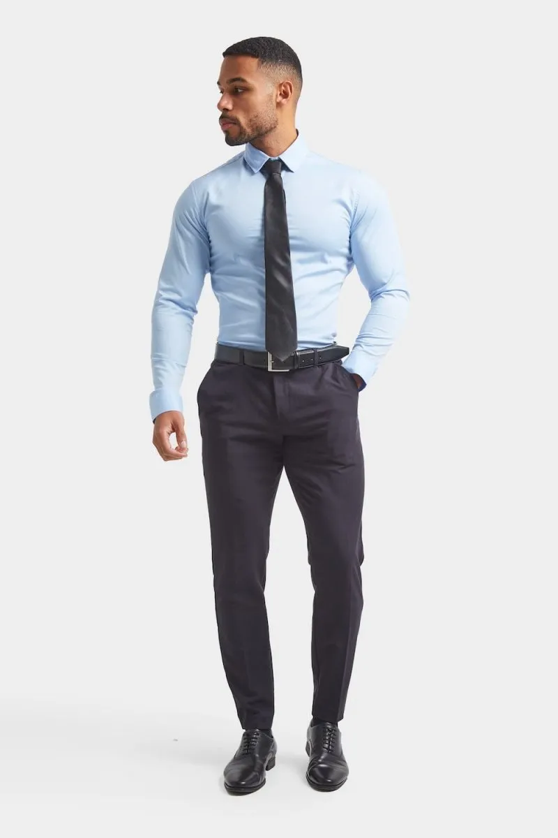 Athletic Fit Dress Shirt in Light Blue