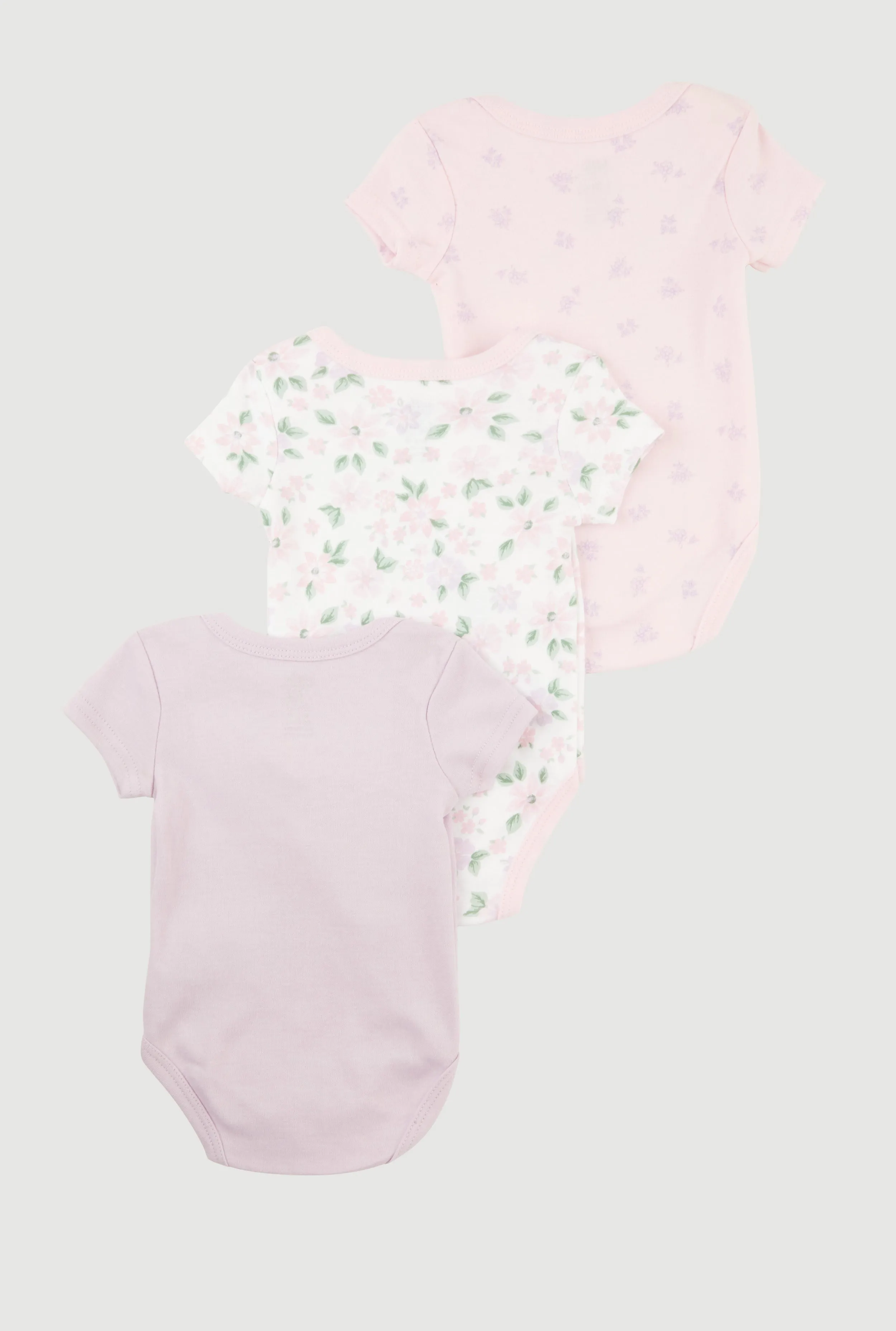 Baby Girls 0-9M Floral Love Graphic Bodysuits 3 Pack