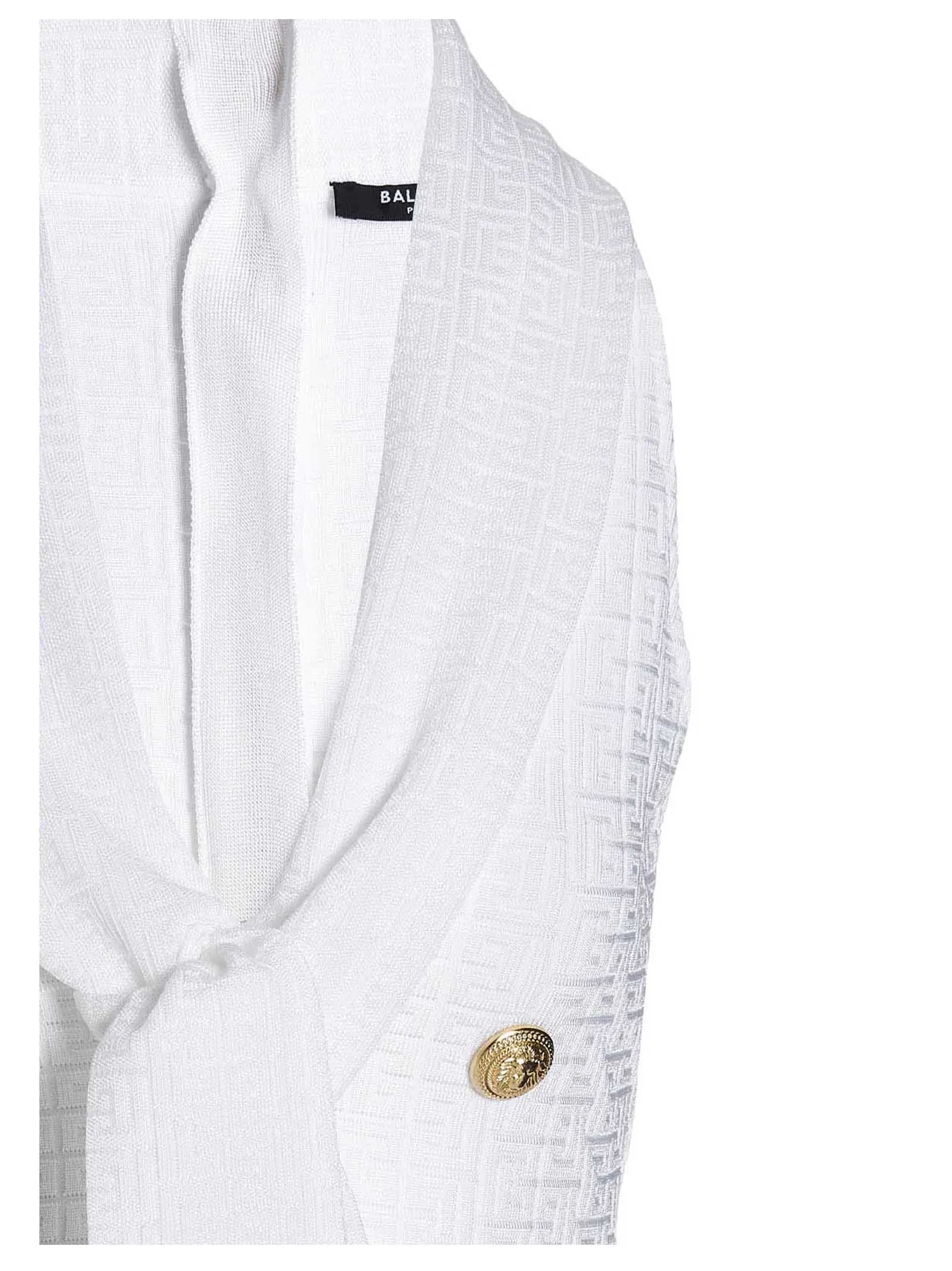 Balmain Monogram V-Neck Mini Dress