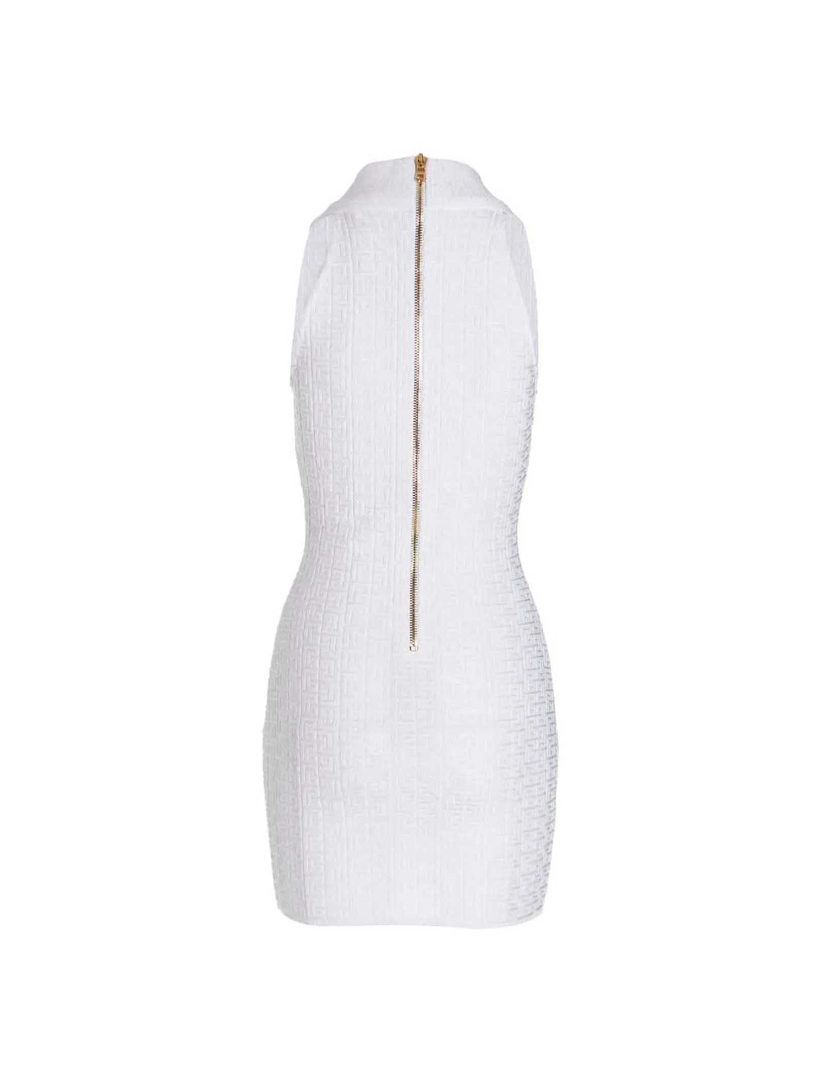 Balmain Monogram V-Neck Mini Dress