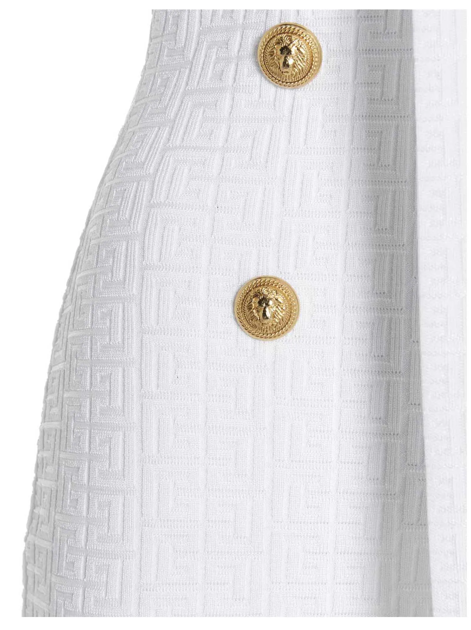 Balmain Monogram V-Neck Mini Dress