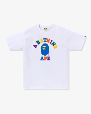 BAPE COLORS COLLEGE TEE - WHITE