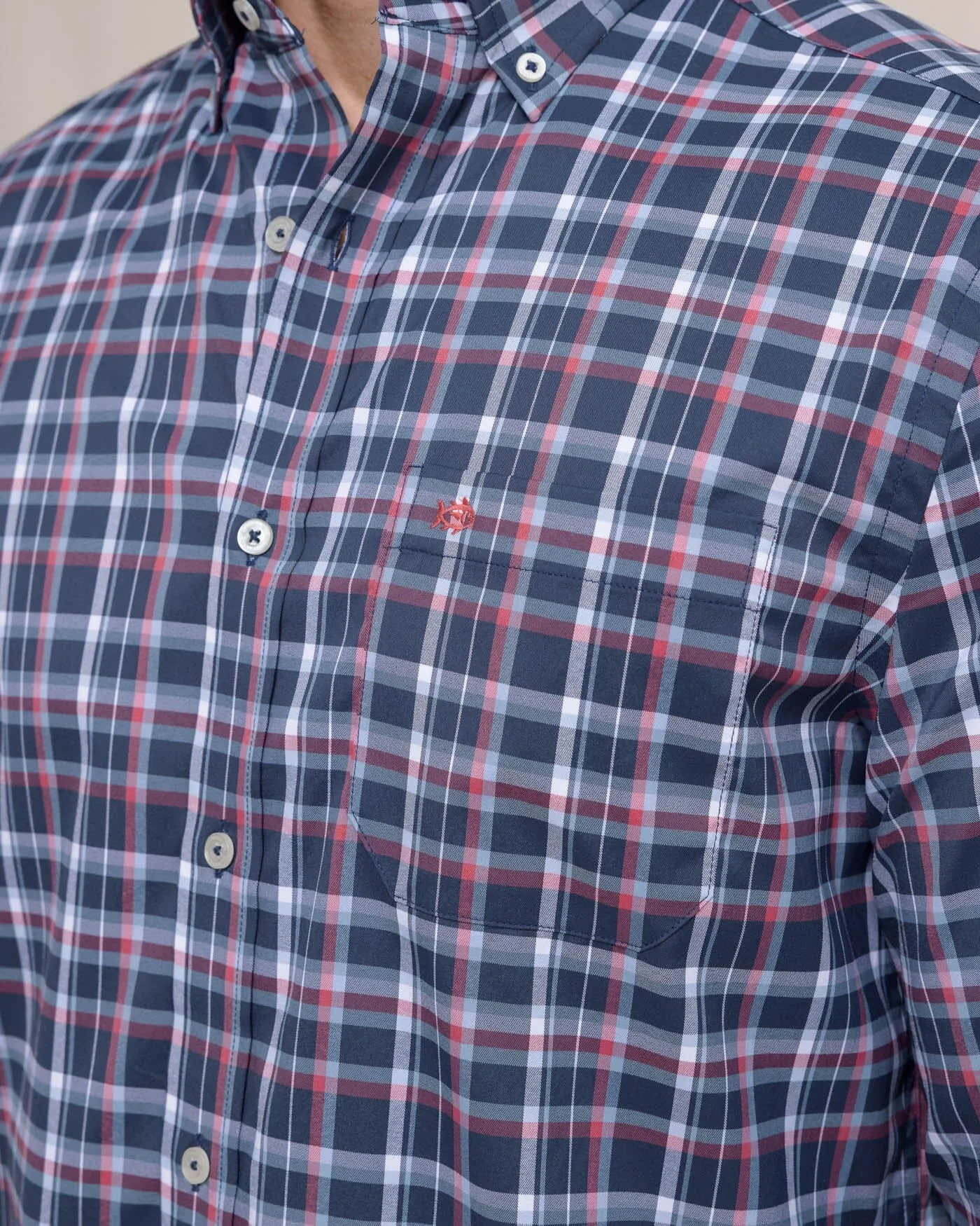 Bellinger Intercoastal Plaid Long Sleeve Sport Shirt