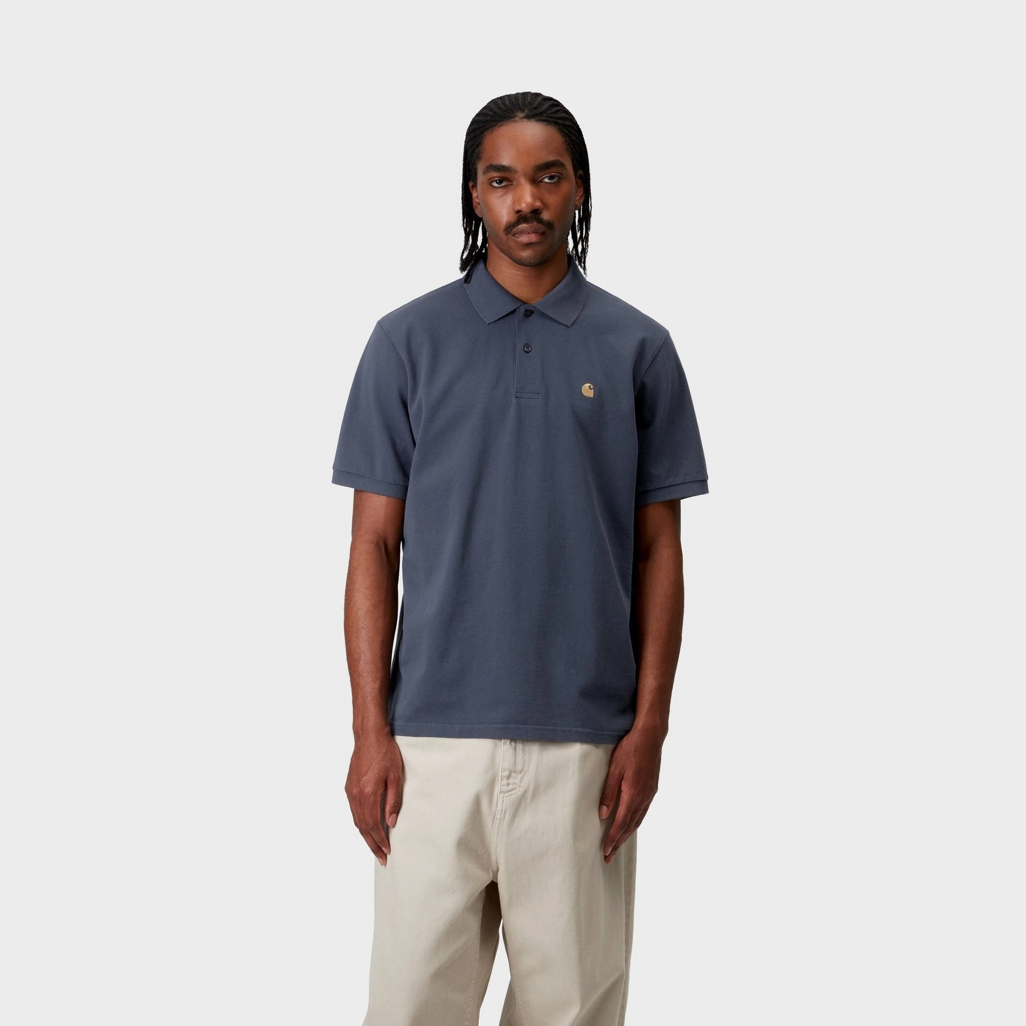 Chase Pique Polo | Dusky Blue
