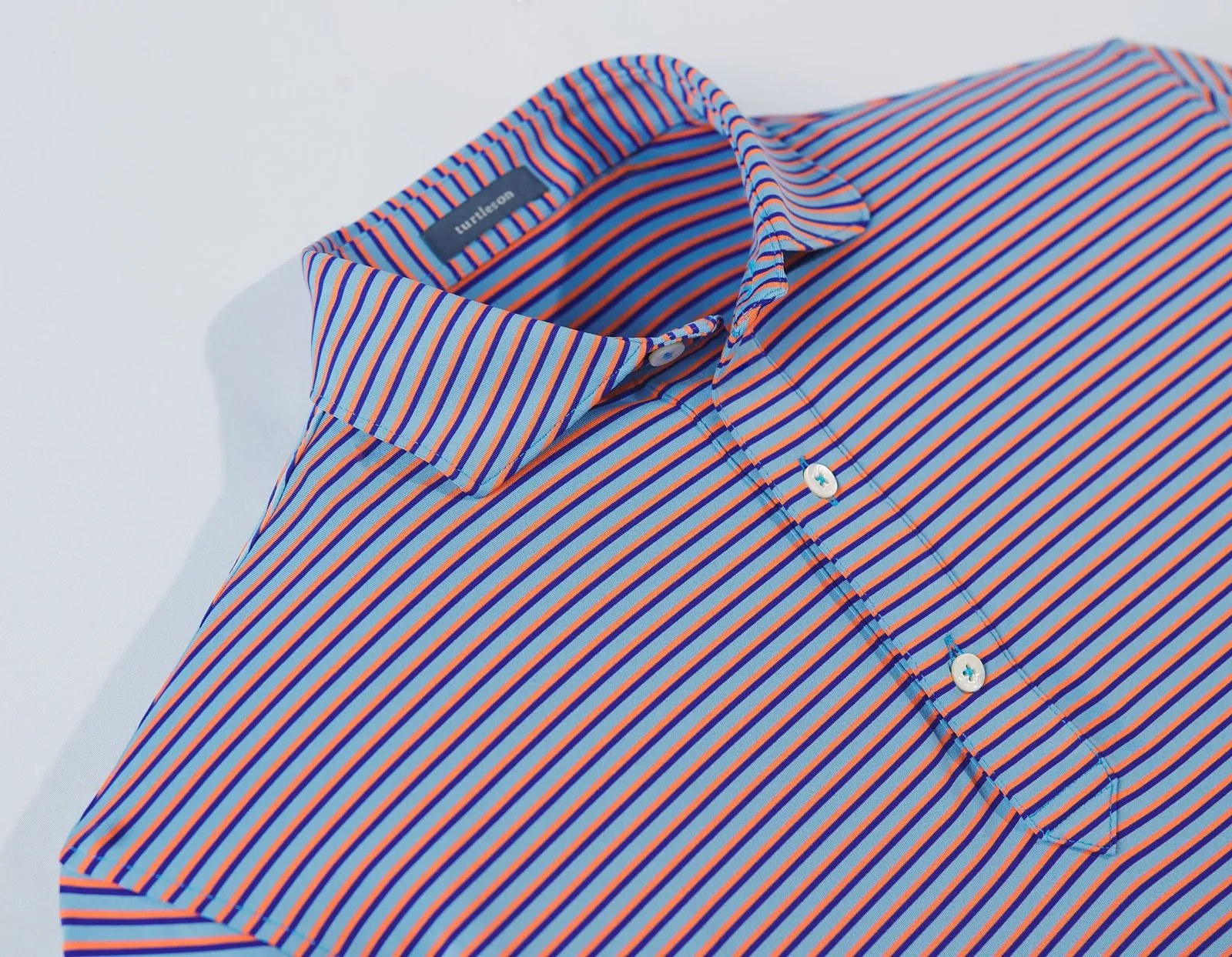 Clark Stripe Performance Polo