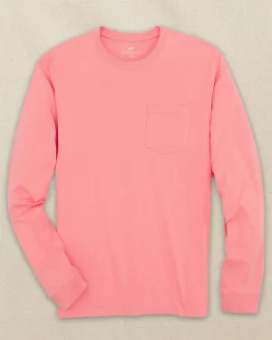 Classic Long Sleeve Pocket T-Shirt - Light Coral