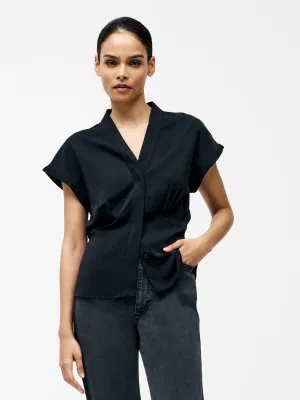 Crepe V Neck Blouse