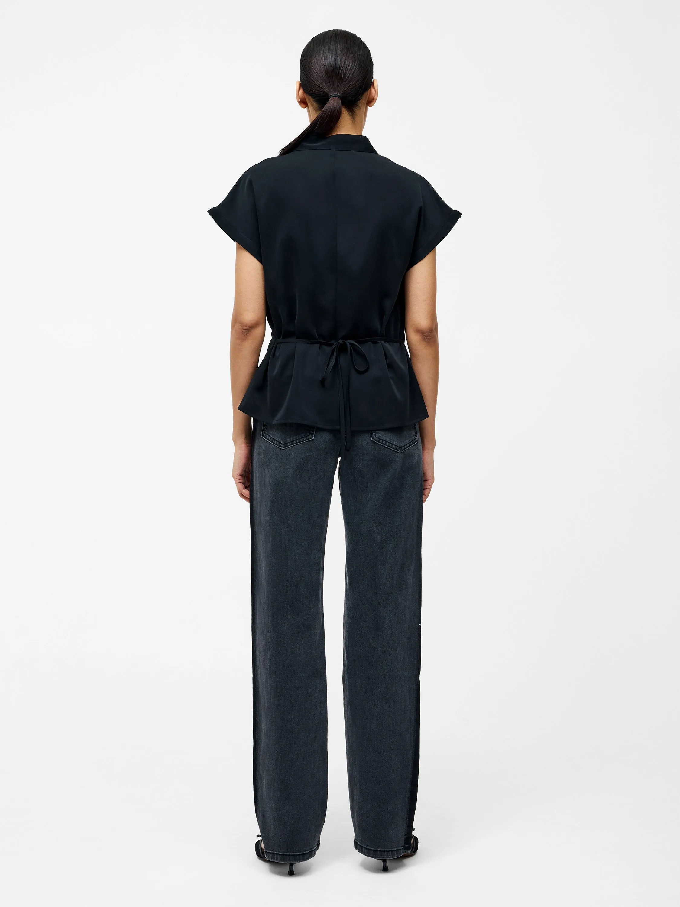 Crepe V Neck Blouse
