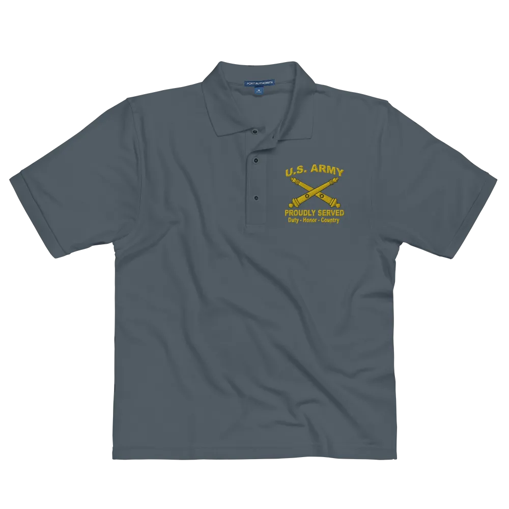 Custom US Army Ranks, Insignia Core Values Embroidered Port Authority Polo Shirt