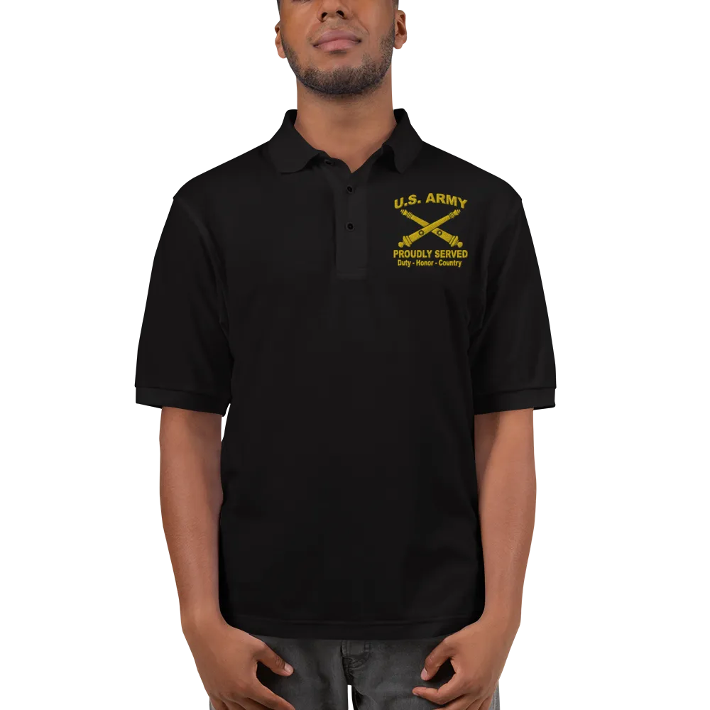 Custom US Army Ranks, Insignia Core Values Embroidered Port Authority Polo Shirt