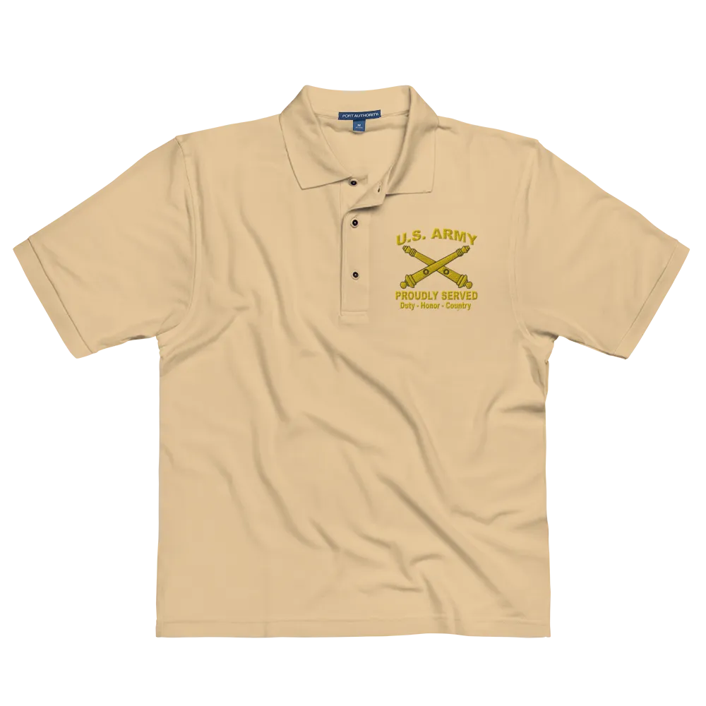 Custom US Army Ranks, Insignia Core Values Embroidered Port Authority Polo Shirt