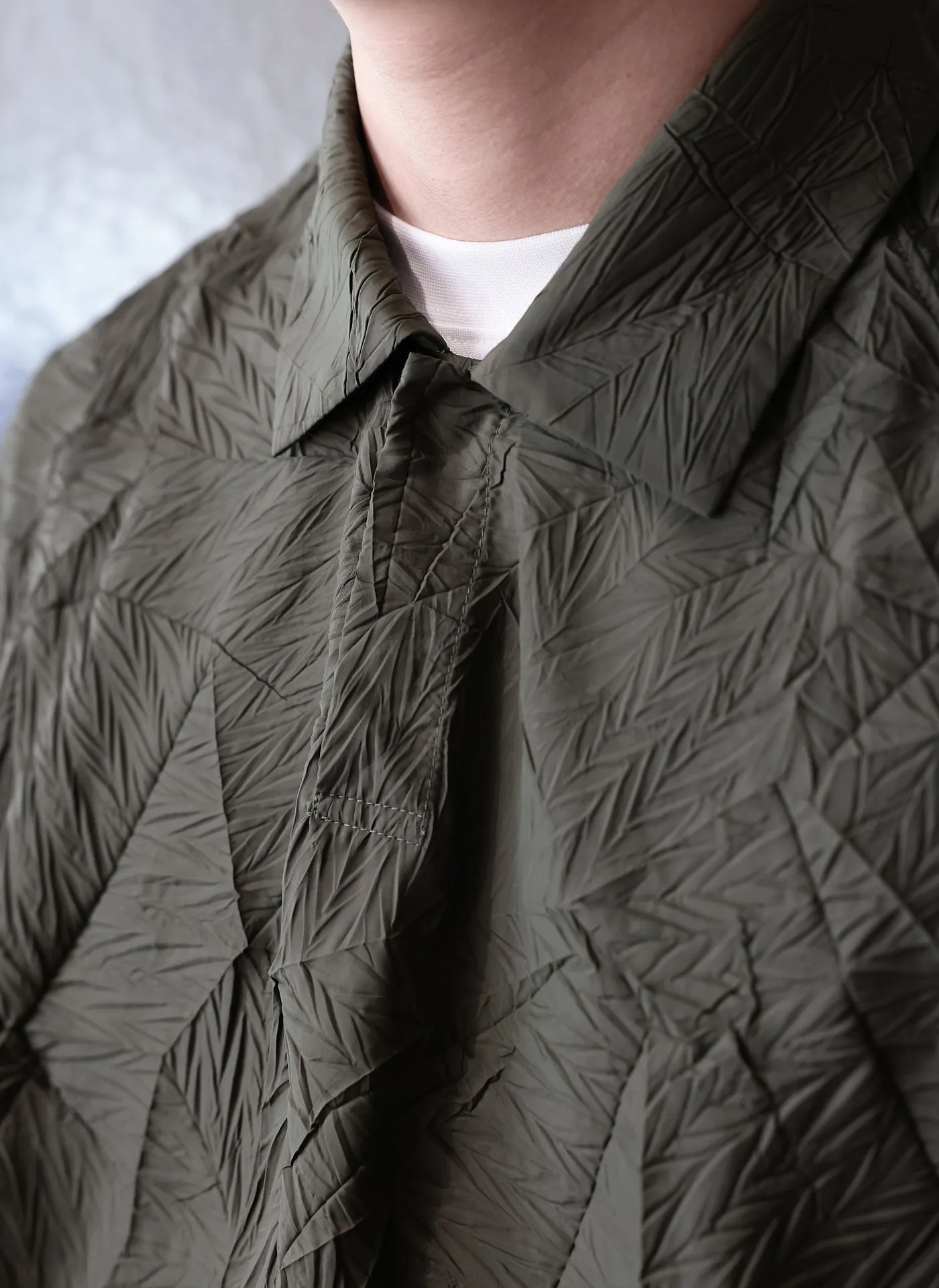 Distort Pleats Polyester Polo