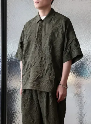 Distort Pleats Polyester Polo