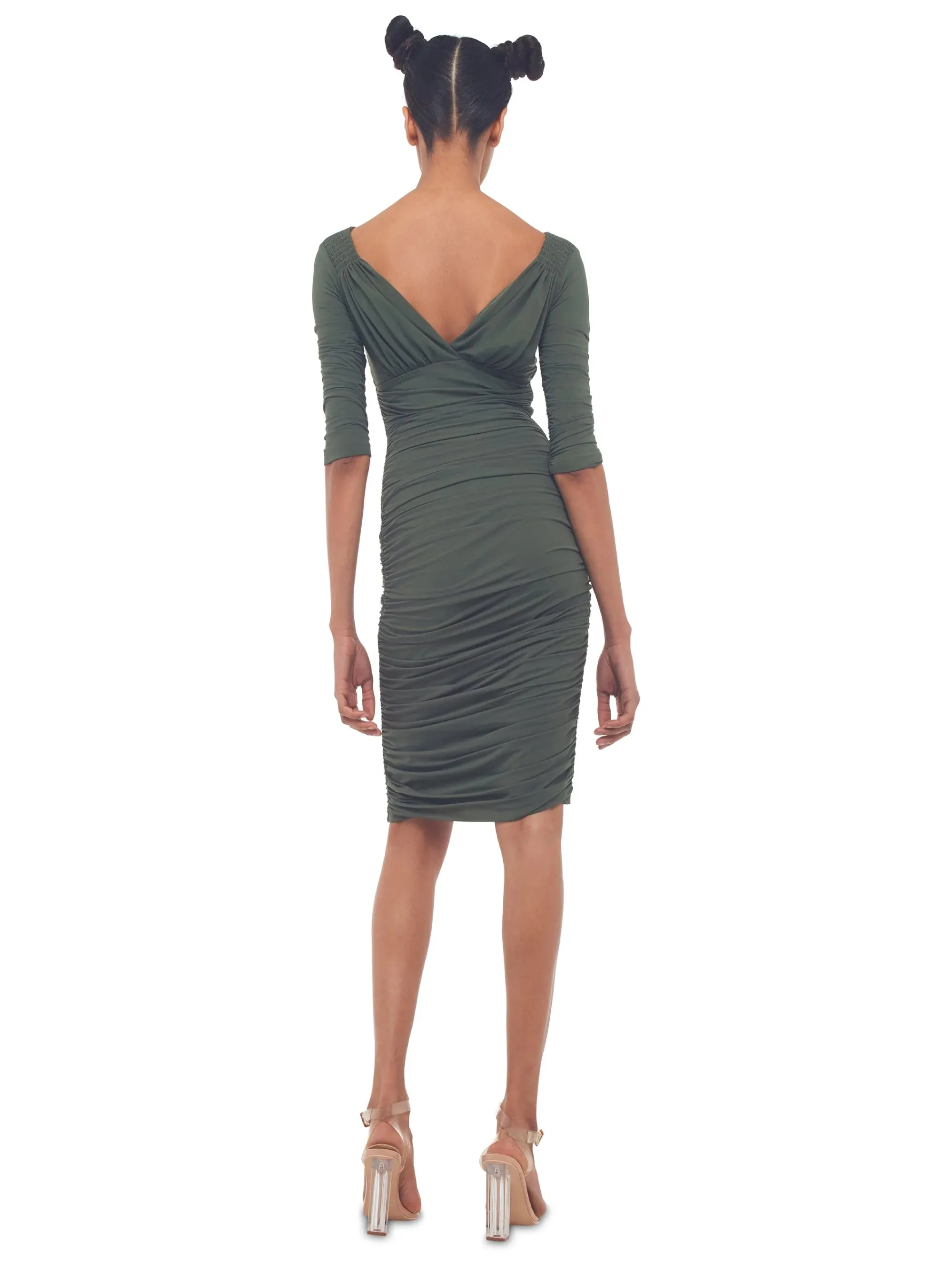 Dress with Green Reversible Neckline