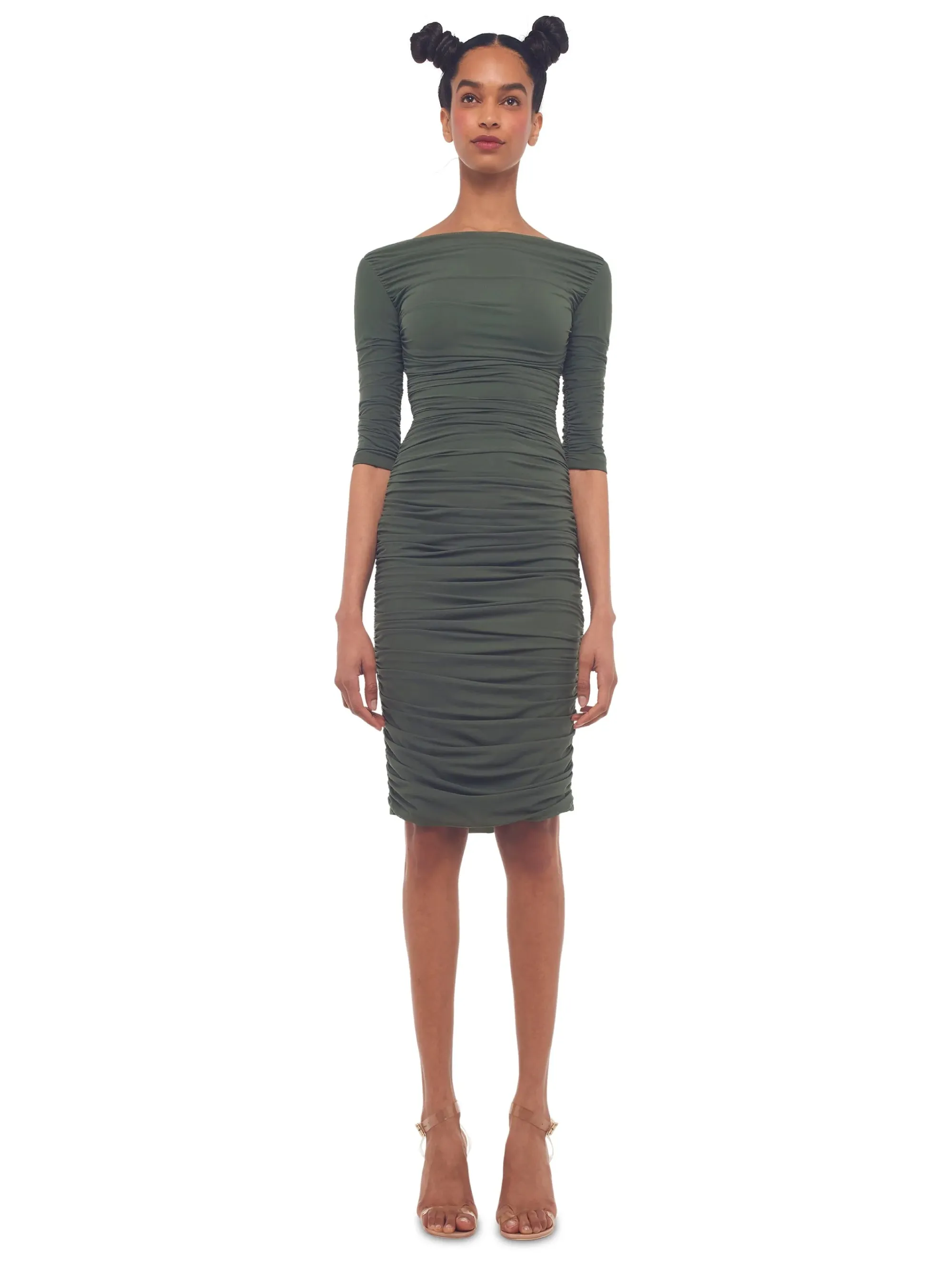 Dress with Green Reversible Neckline