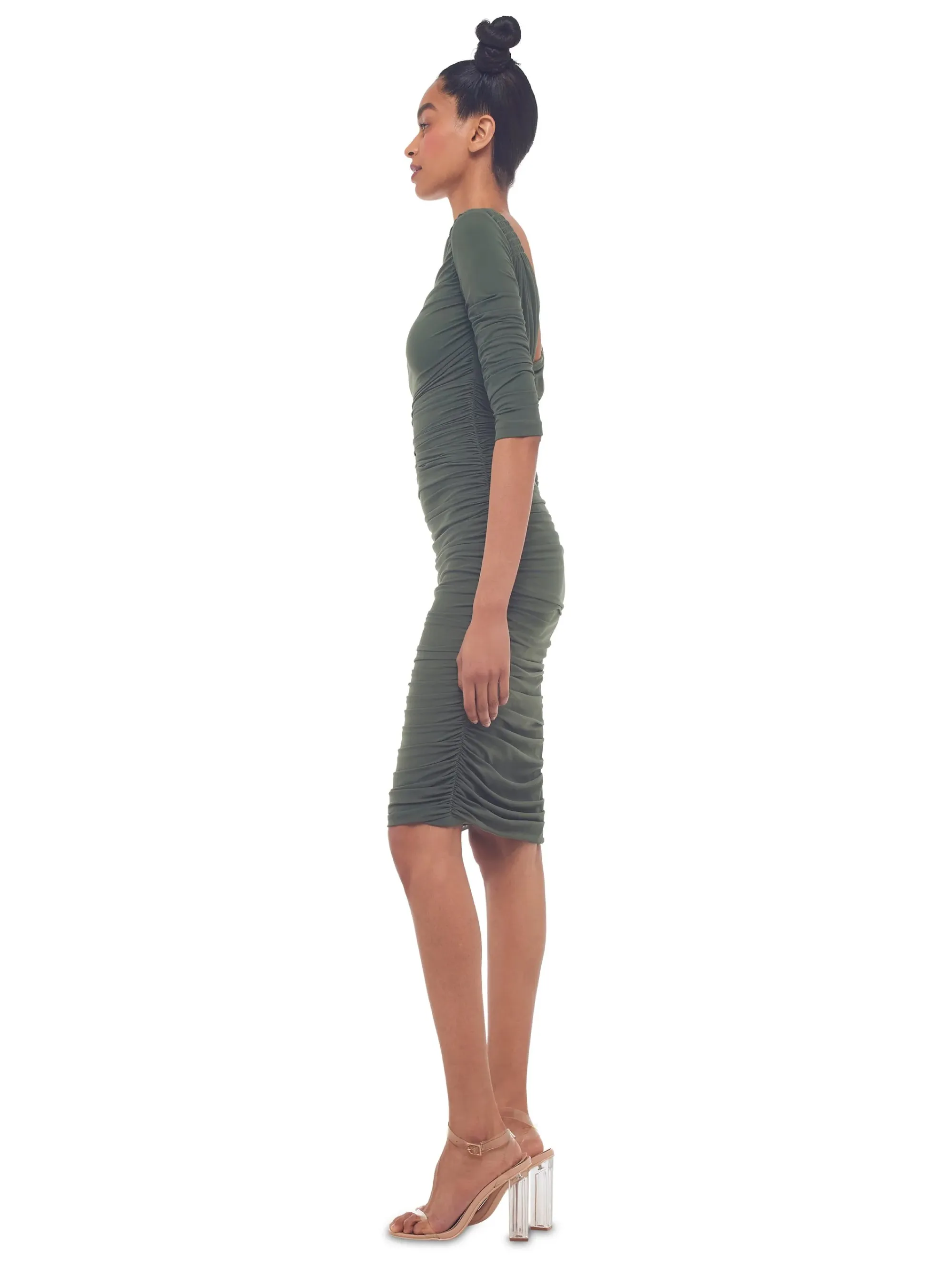 Dress with Green Reversible Neckline