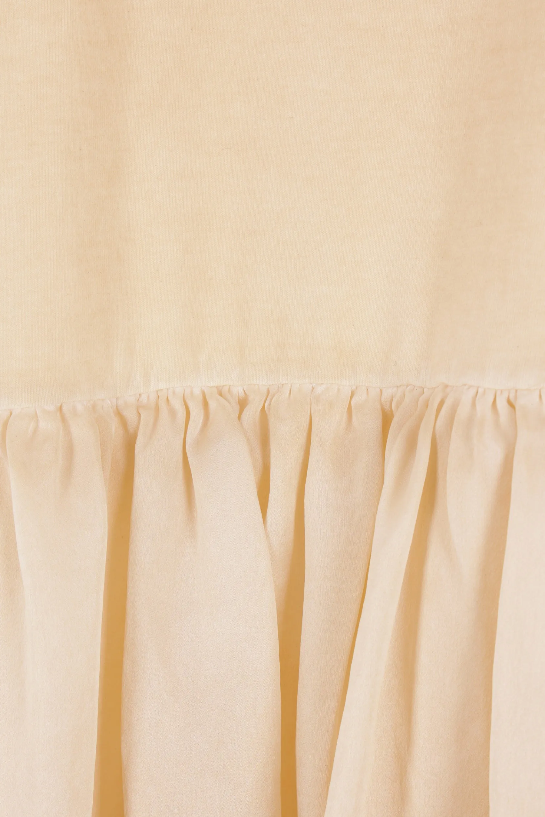 Dudi long dress in jersey and silk