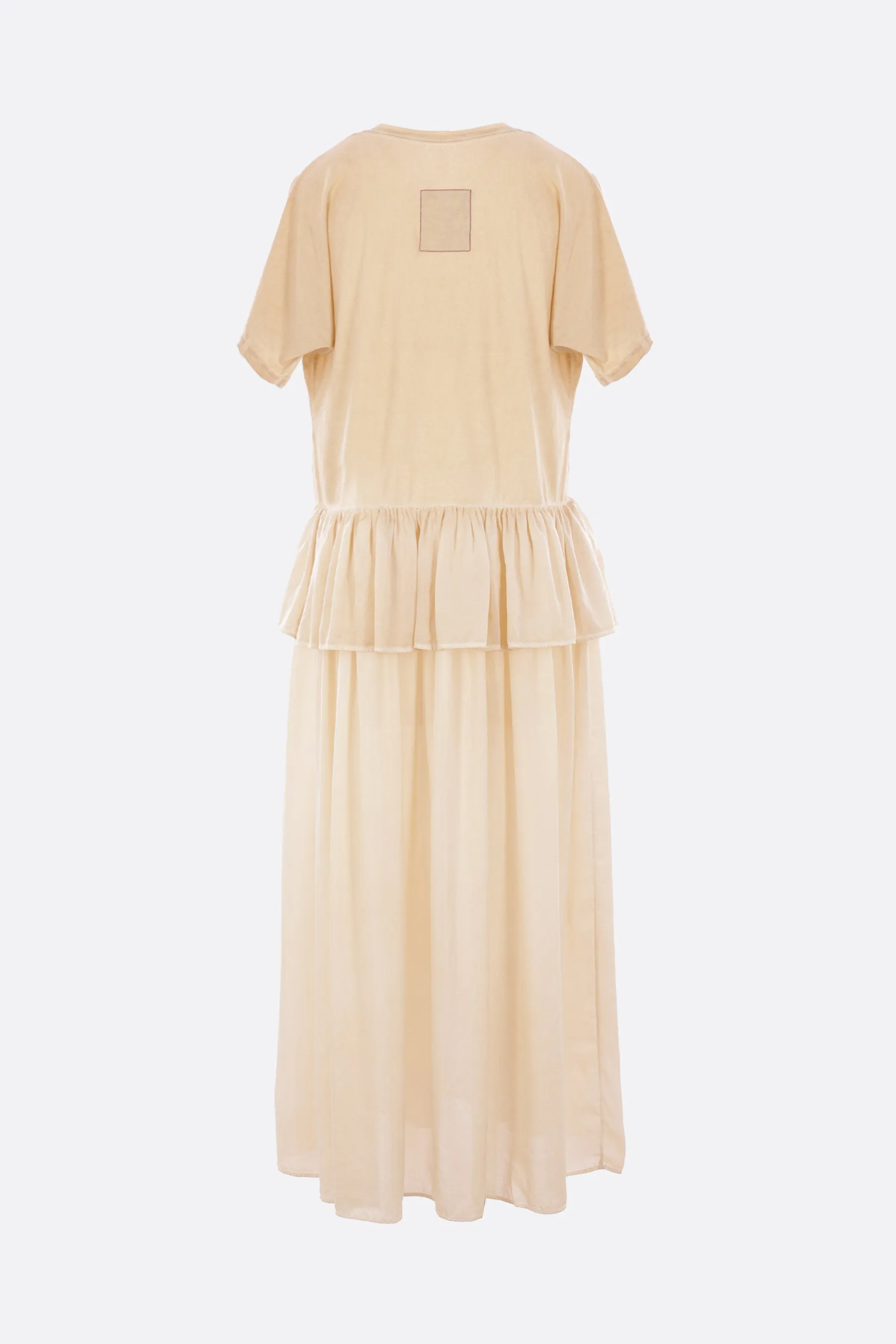 Dudi long dress in jersey and silk