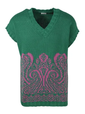 Etro Ribbed V-Neck Vest