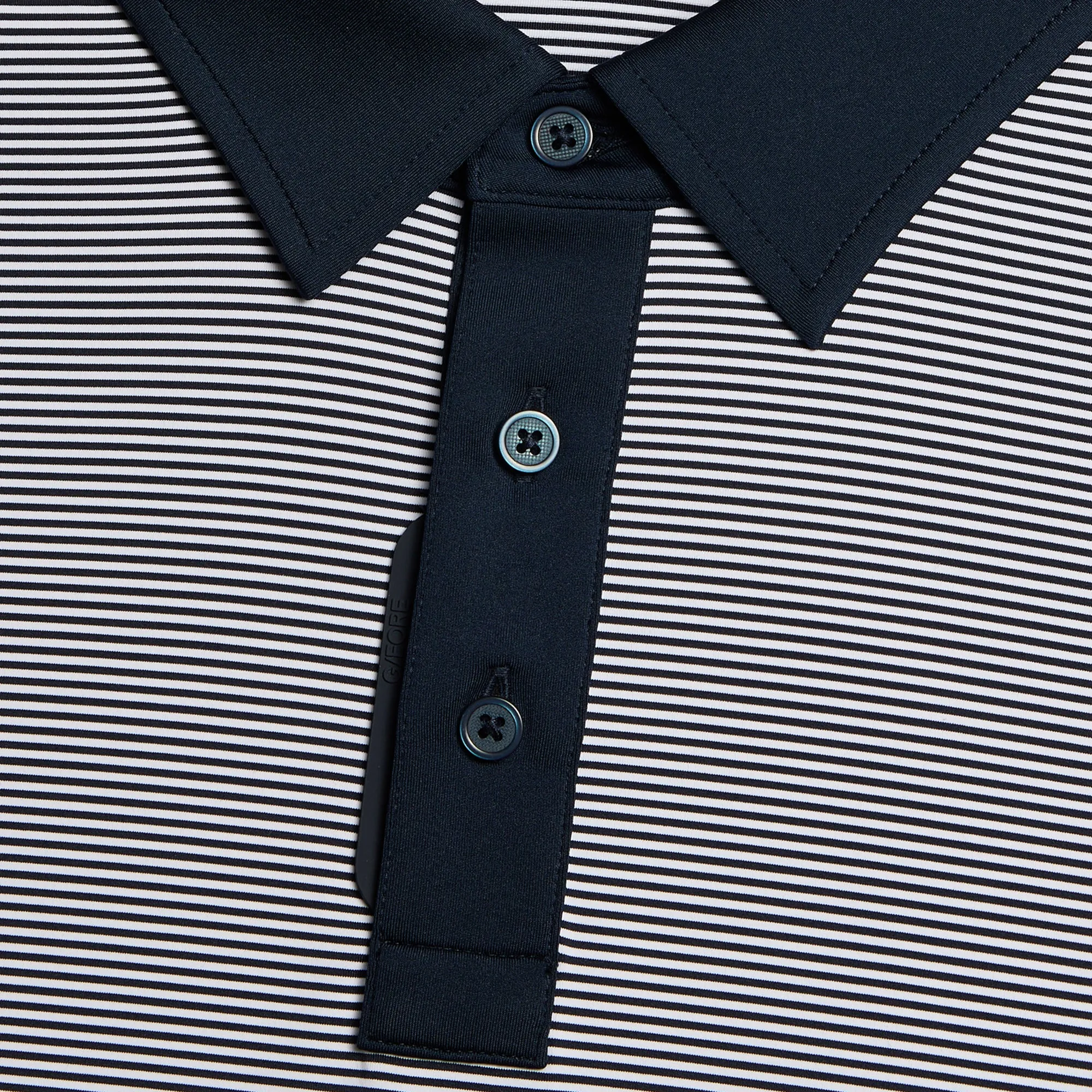 G/FORE Feeder Stripe Fine Tech Jersey Polo Shirt