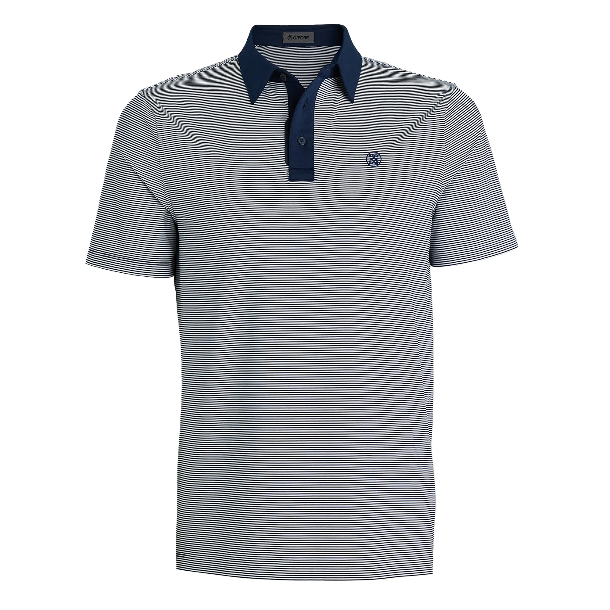 G/FORE Feeder Stripe Fine Tech Jersey Polo Shirt