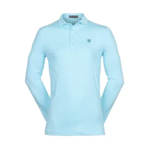 G/FORE Melange Ice Nylon Long Sleeve Polo Shirt