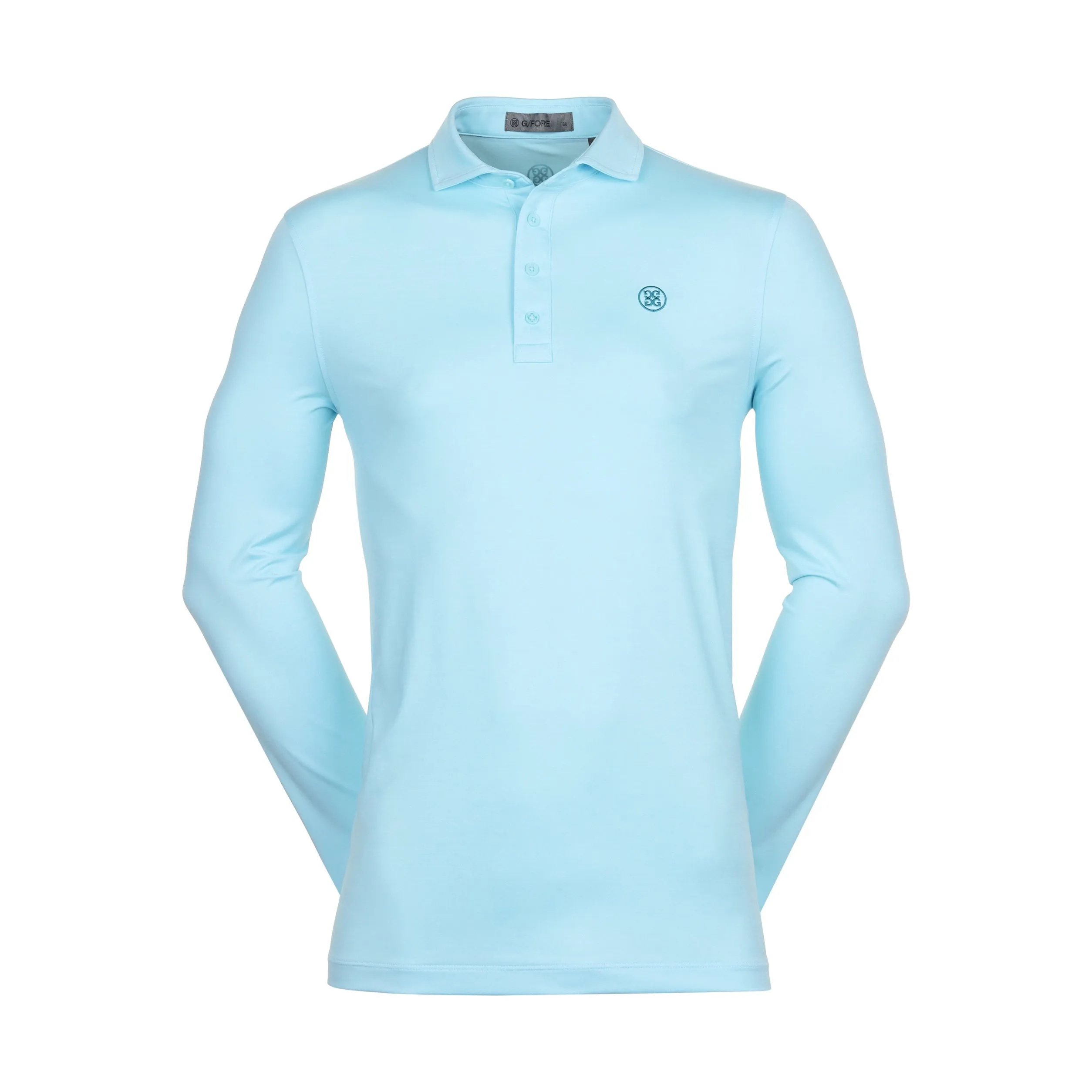 G/FORE Melange Ice Nylon Long Sleeve Polo Shirt