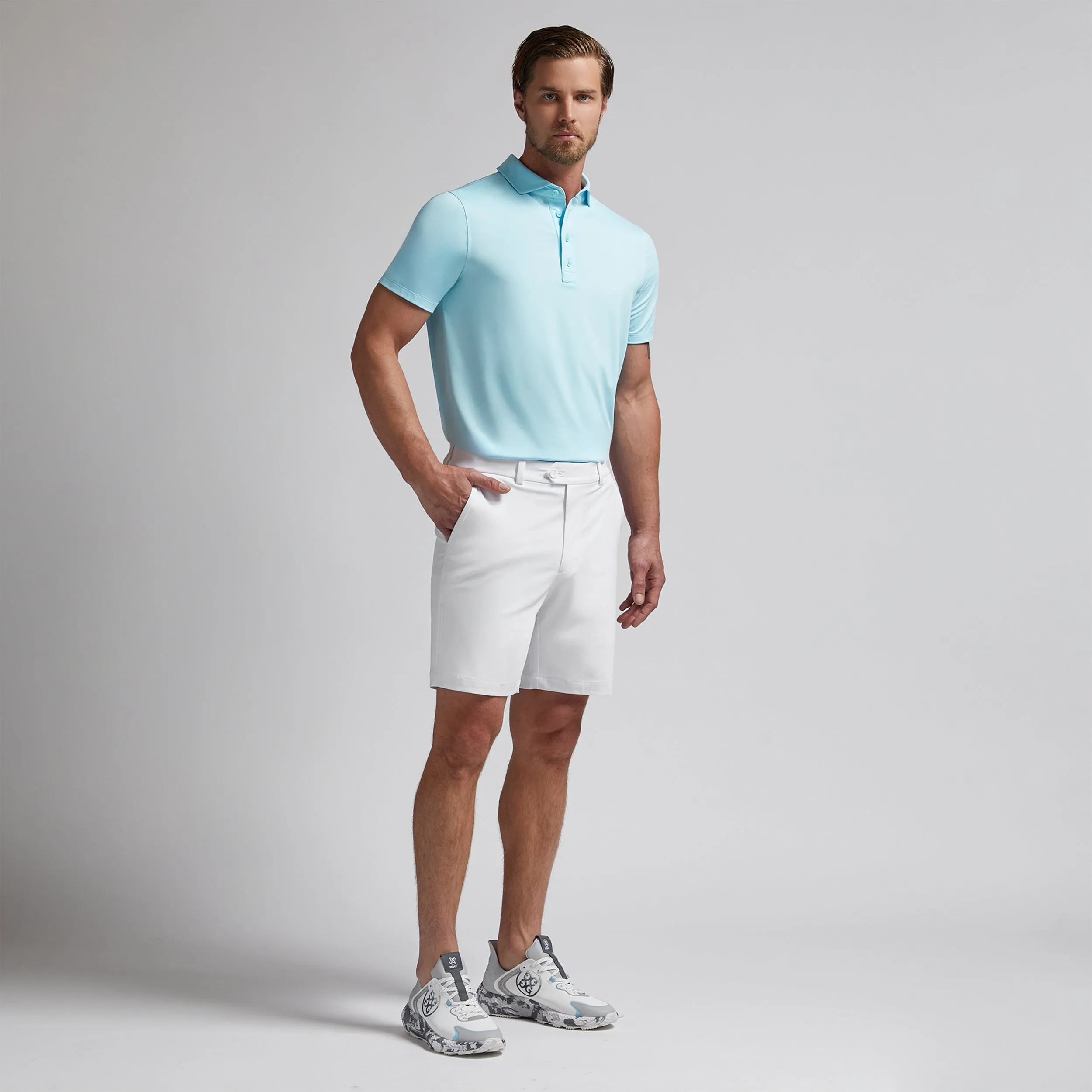 G/FORE Melange Ice Nylon Polo Shirt