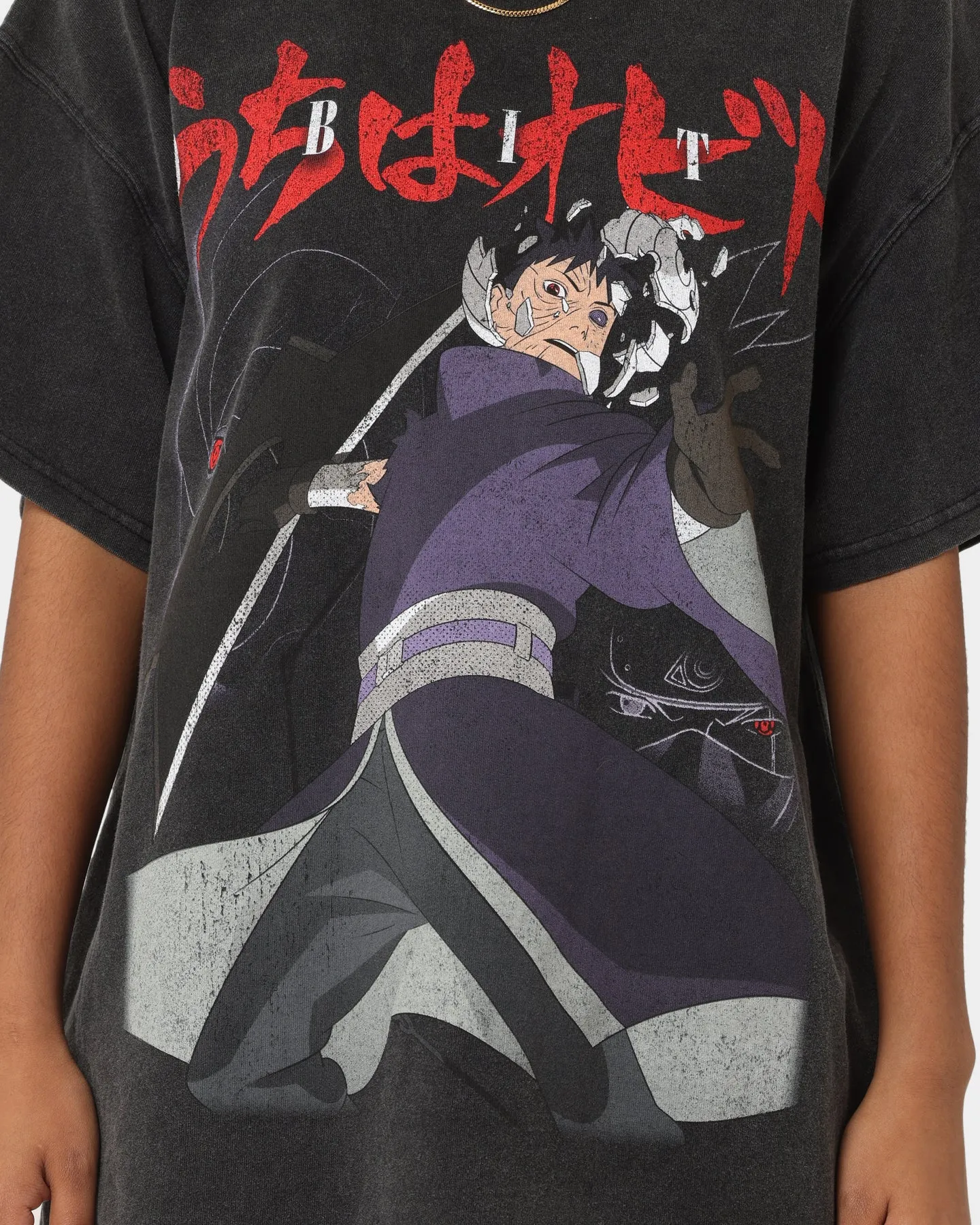 Goat Crew X Naruto Obito Heavyweight Vintage T-Shirt Vintage Black