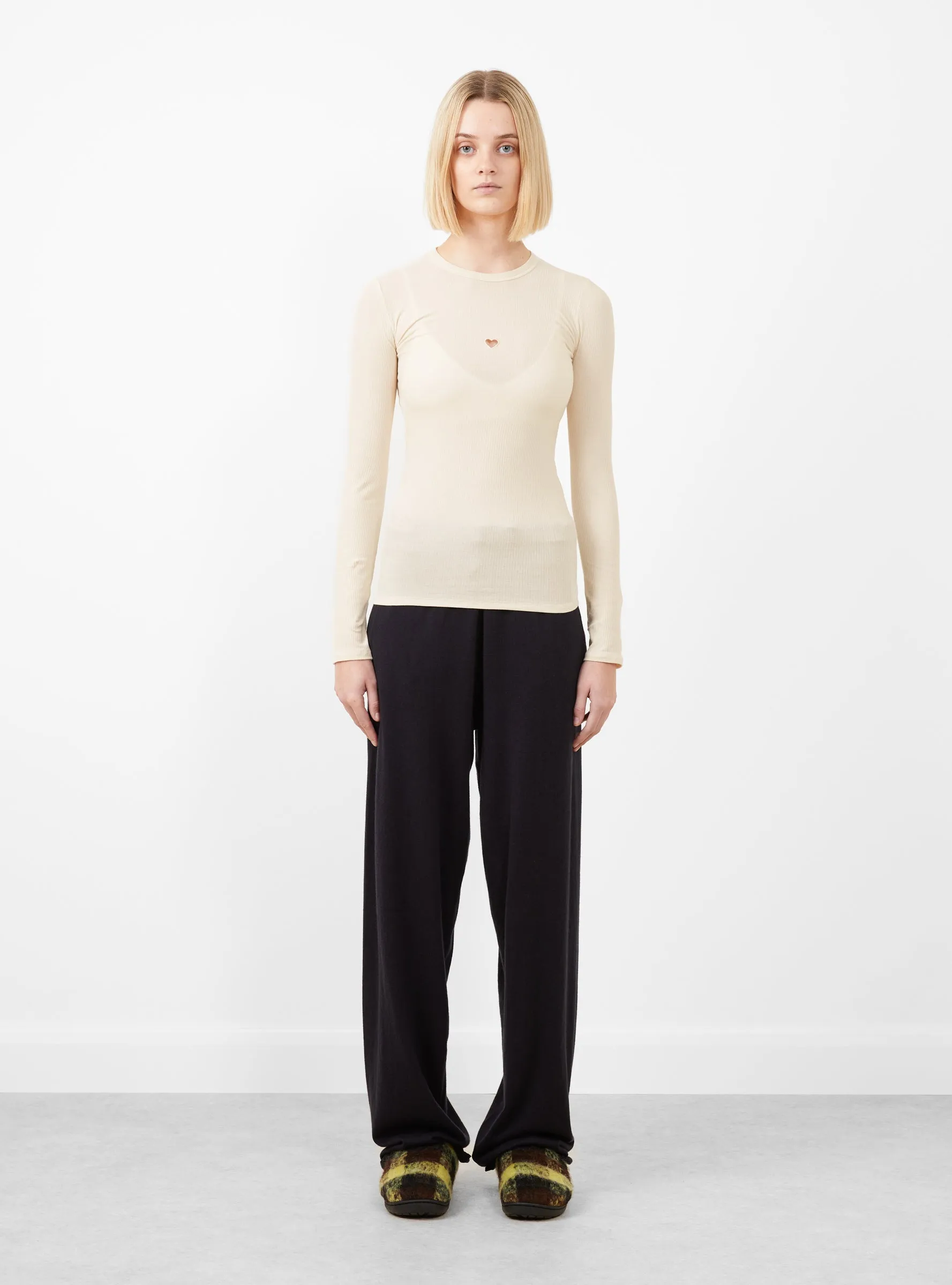 Heart Long Sleeve Tee Undyed