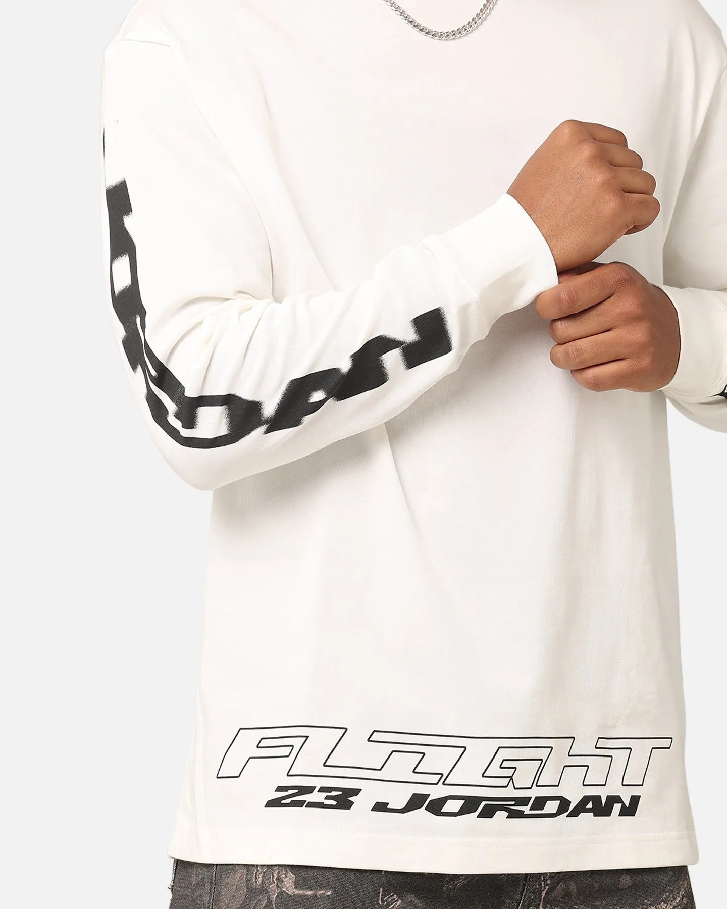 Jordan Jumpman MVP 85 Long Sleeve Crewneck T-Shirt Sail/Black