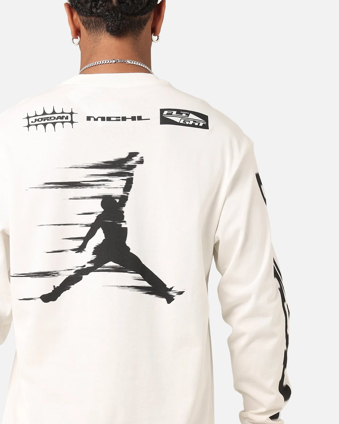 Jordan Jumpman MVP 85 Long Sleeve Crewneck T-Shirt Sail/Black