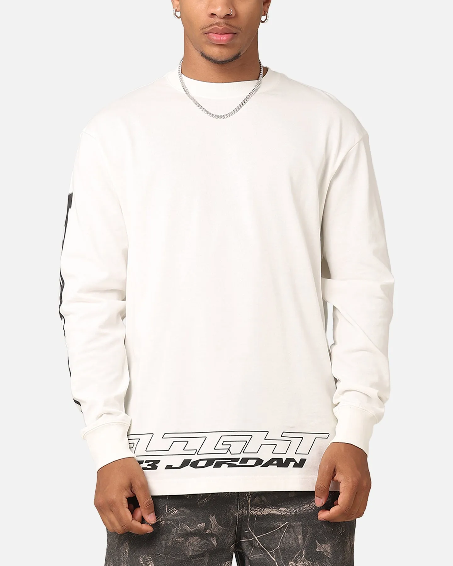 Jordan Jumpman MVP 85 Long Sleeve Crewneck T-Shirt Sail/Black