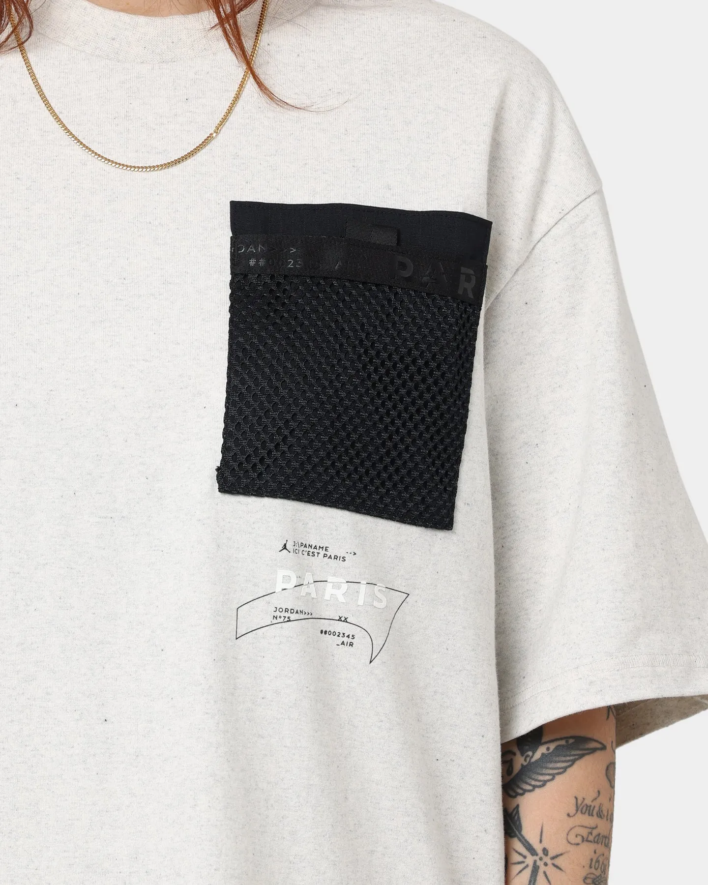 Jordan X Paris Saint-Germain Pocket T-Shirt Black/Dark Heather Grey