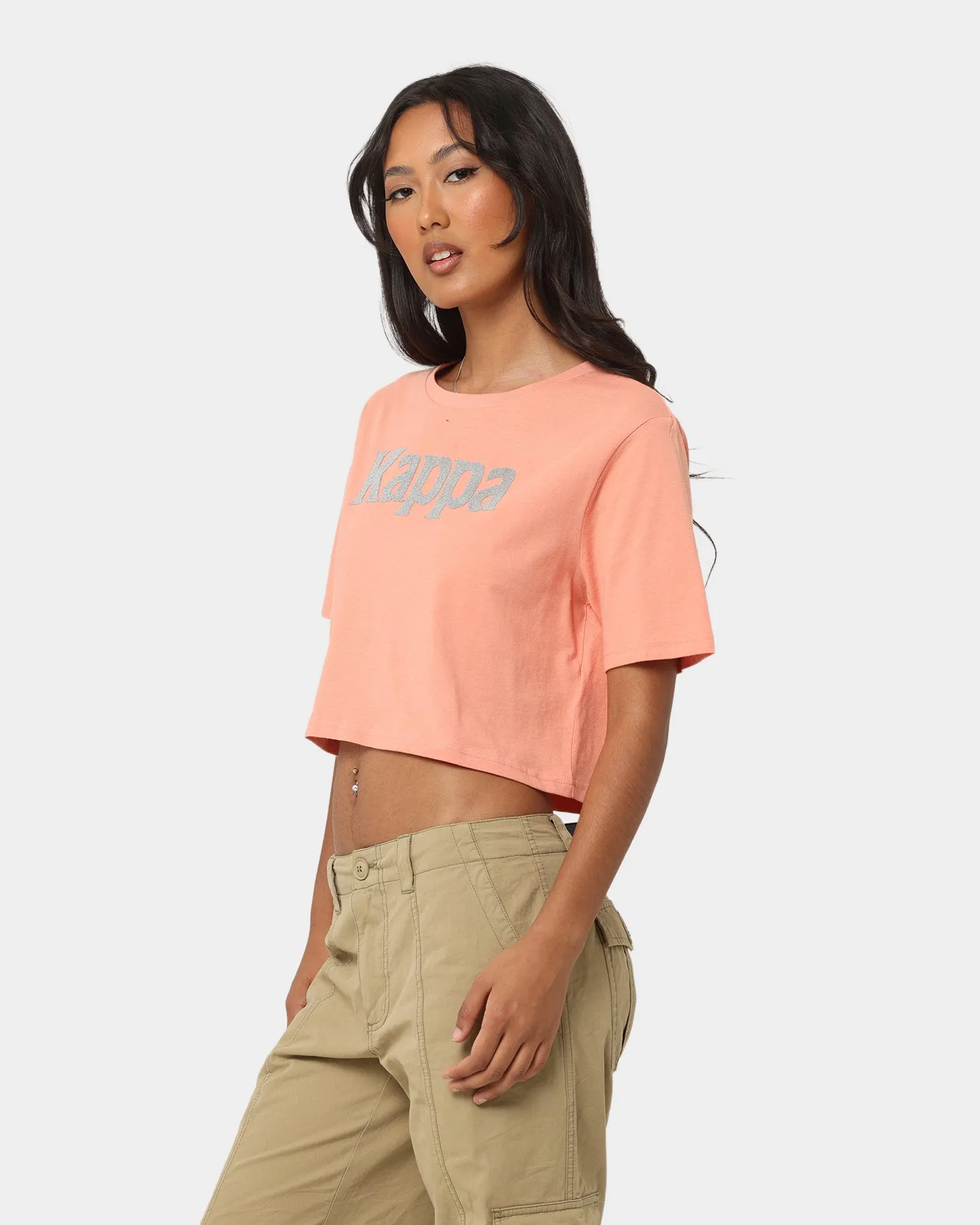 Kappa Women's Authentic Elegraphy T-Shirt Pink Coral